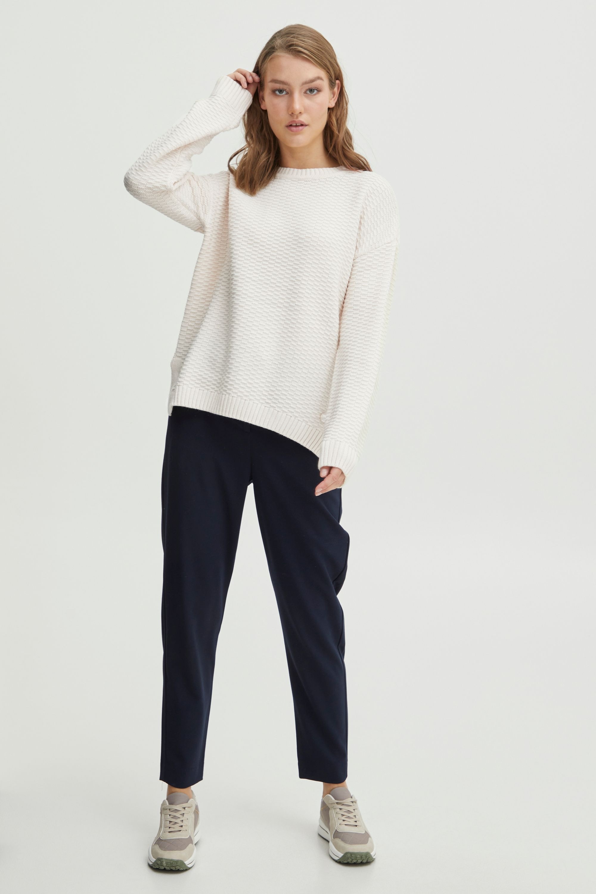 OXMO OXMilla Knit Pullover Beige Size S 2