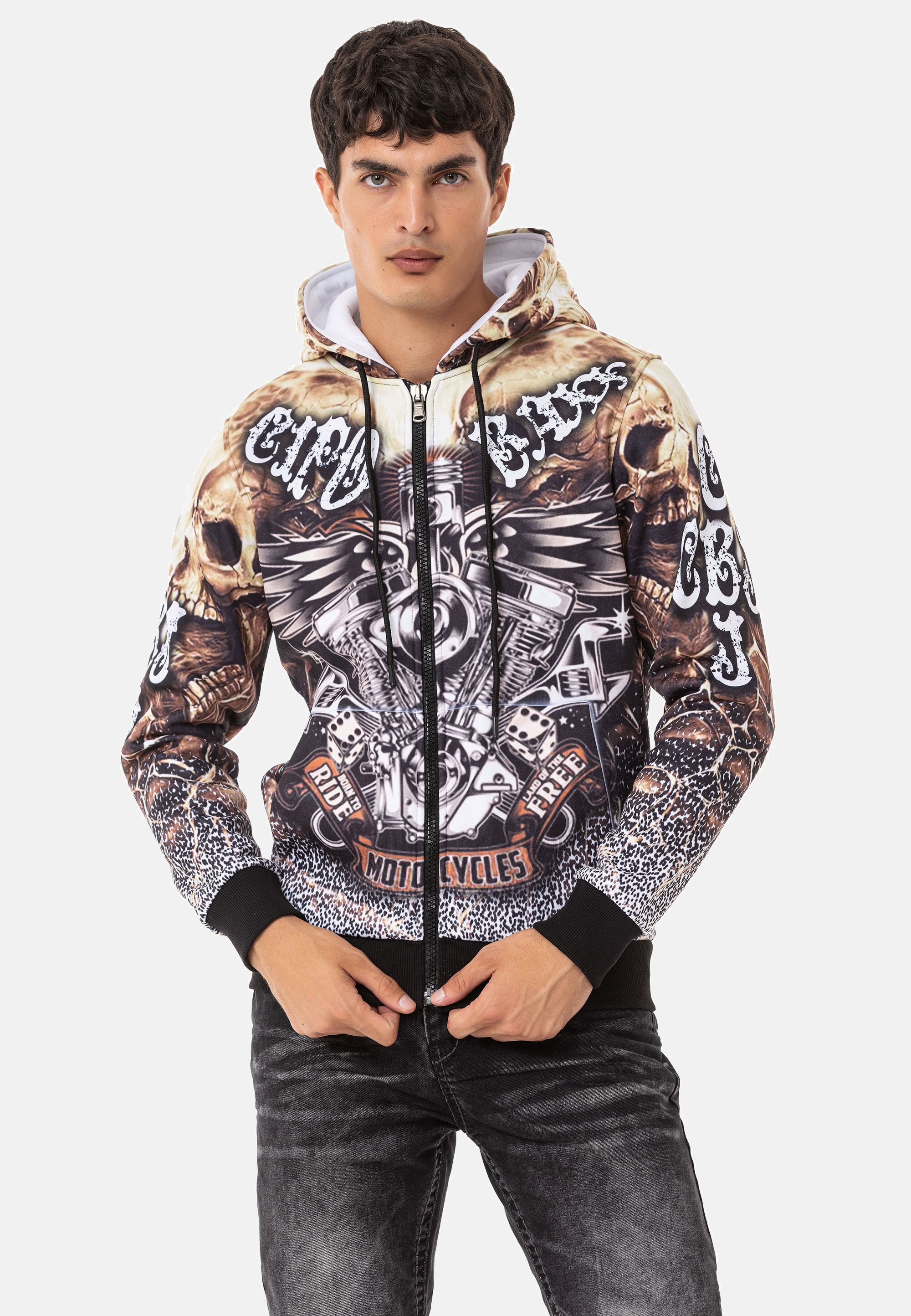 Cipo & Baxx Sweatjacke »CL550« mit Kapuze