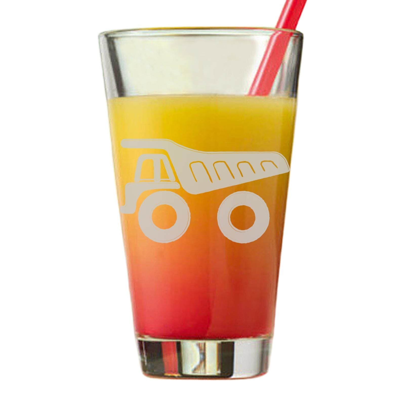 LUXENTU Kinderbecher »Kinderbecher Kipper 300 ml transparent«