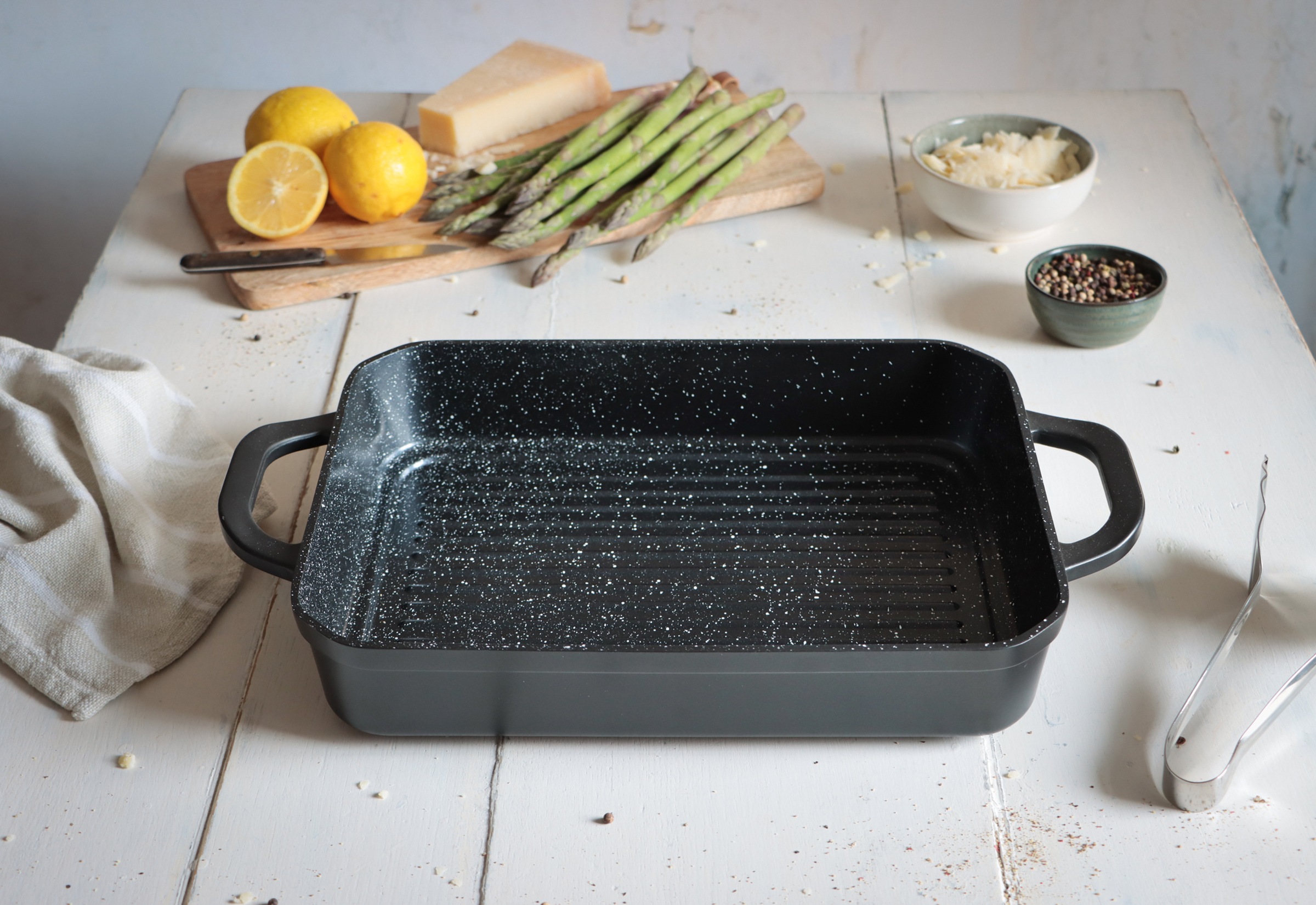 Elo Basic Auflaufform »Belugo Rechteckbräter« Aluguss 2 Stk. tlg. mit BBQ-Rillen