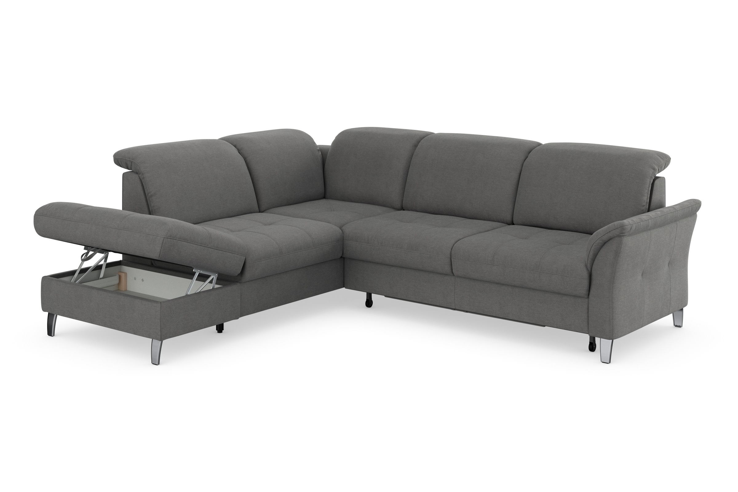 sit&more Ecksofa »Maggiore L-Form«, wahlweise mit Kopfteilverstellung, Bettfunktion und Stauraum