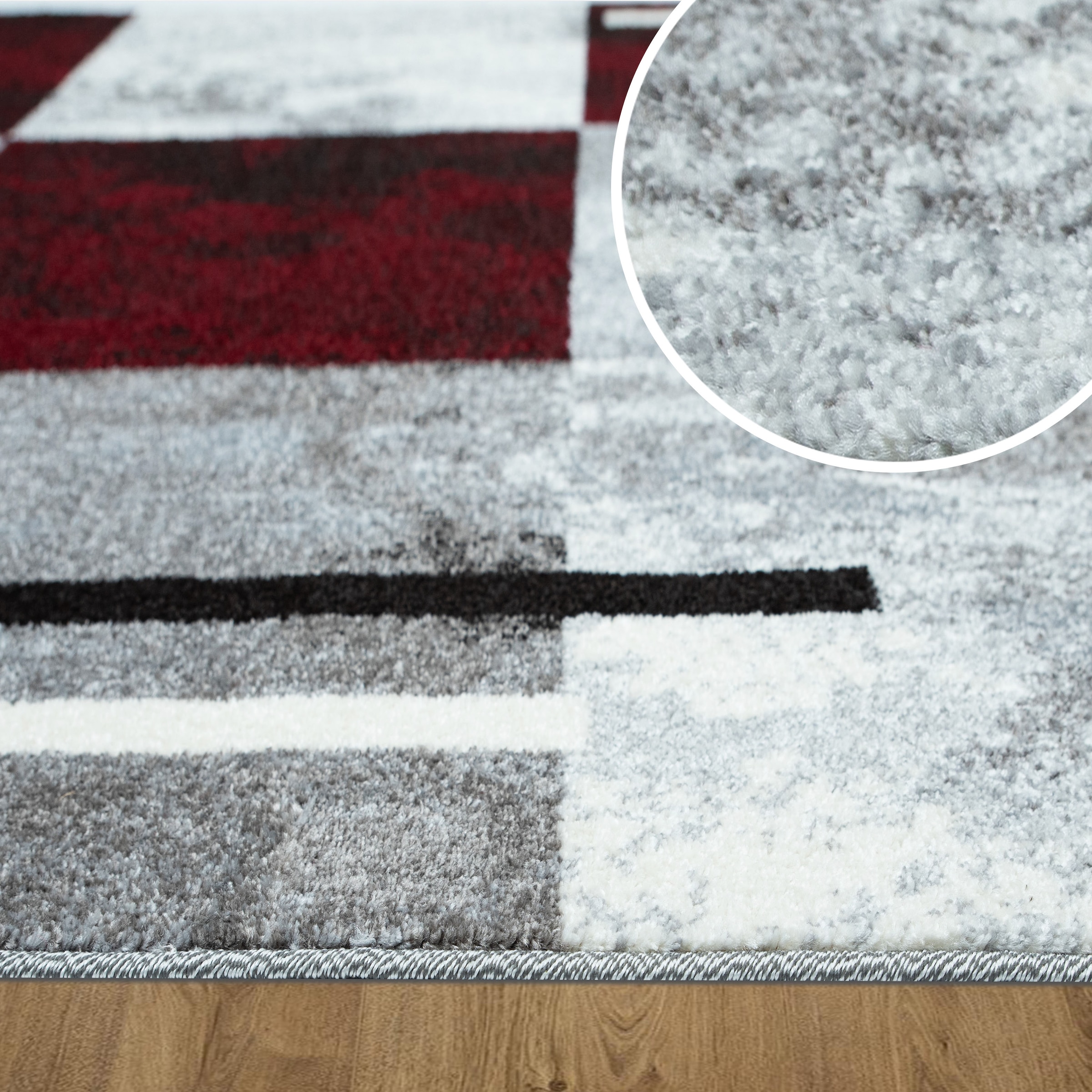 OTTO home Teppich »Cube, Karo Muster mit 3D-Design« rechteckig 9 mm Höhe Kasten, geometrisch, Patchwork, Wohnzimmer, Schlafzimmer