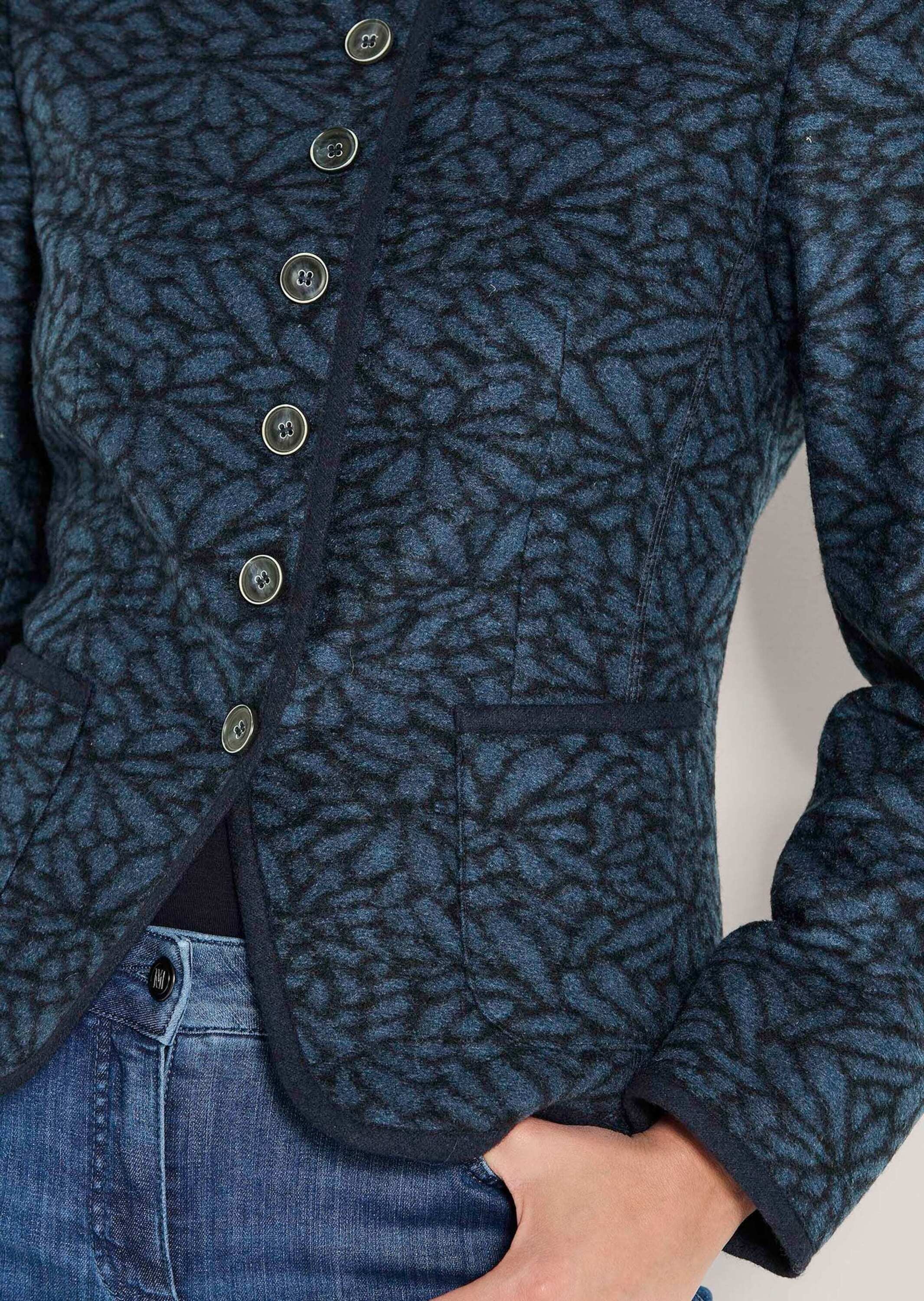 MADELEINE Kurzblazer »Kurzblazer Verkürzter Wollblazer mit Stehkragen, Taschen«