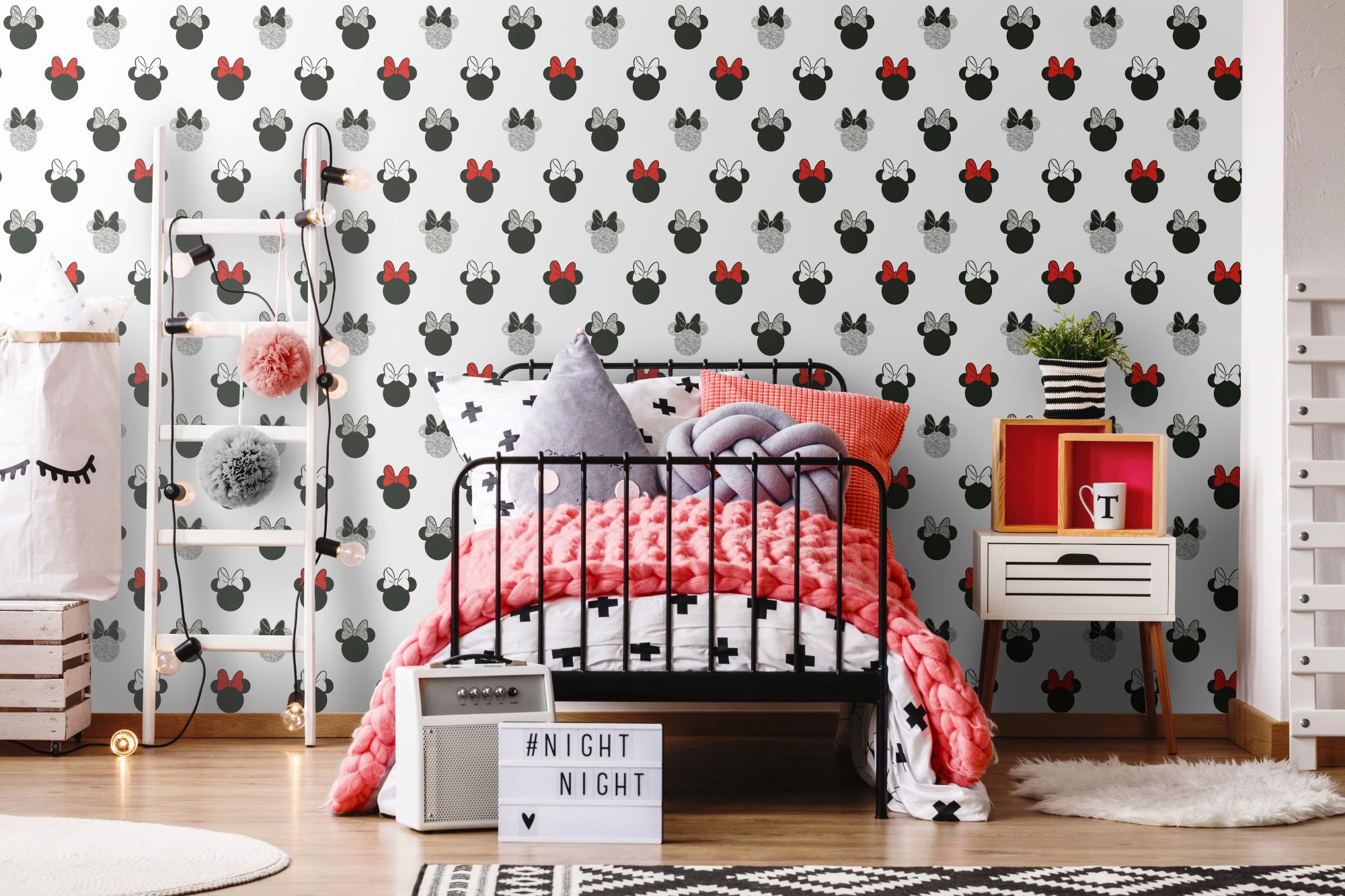 Disney Vliestapete »Minnie Mouse Sparkle«, Silber - 1005x52 cm