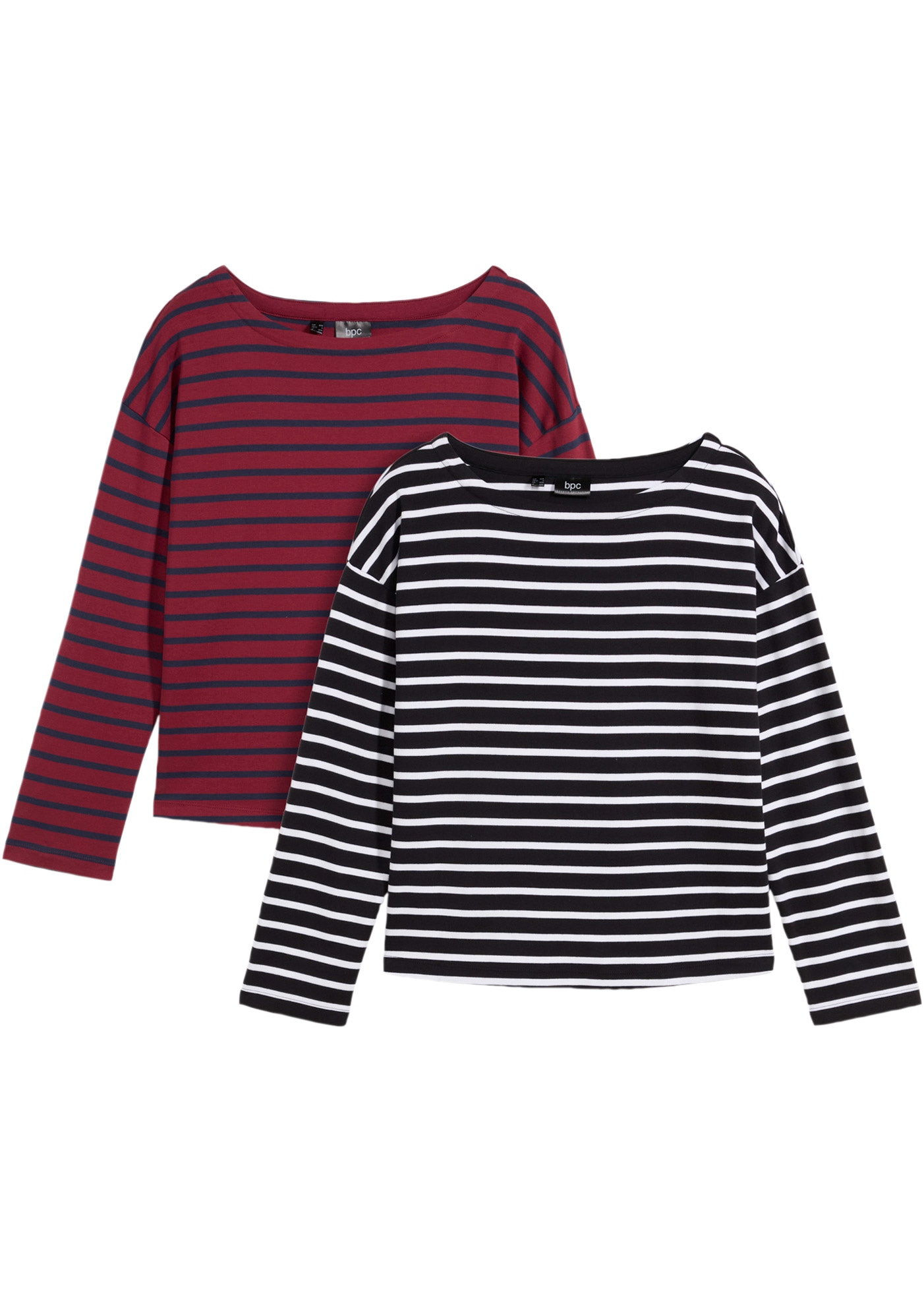 bonprix Langarmshirt Packung, 2, 2 Stk. im 2er Pack günstig online kaufen