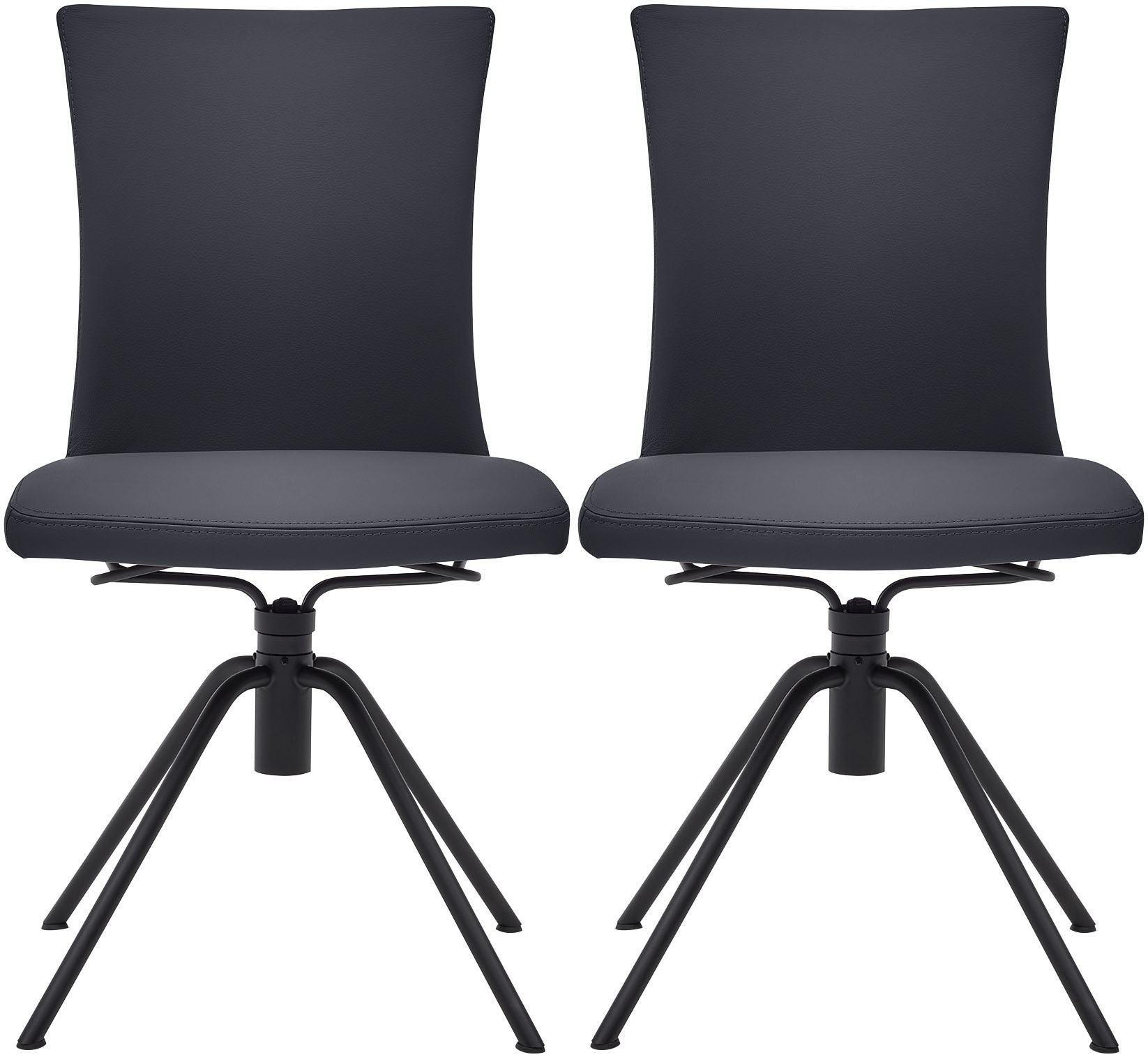Musterring Polsterstuhl "Helmond 6700", (Set), 2 St., Echtleder, Drehgestel günstig online kaufen