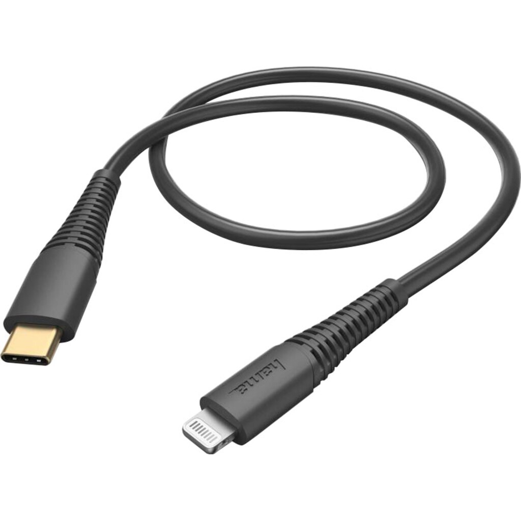 Hama USB-Kabel »Schnelllade-/Datenkabel, USB-C - Lightning, 1,5 m, Schwarz, USB-Kabel«, 150 cm