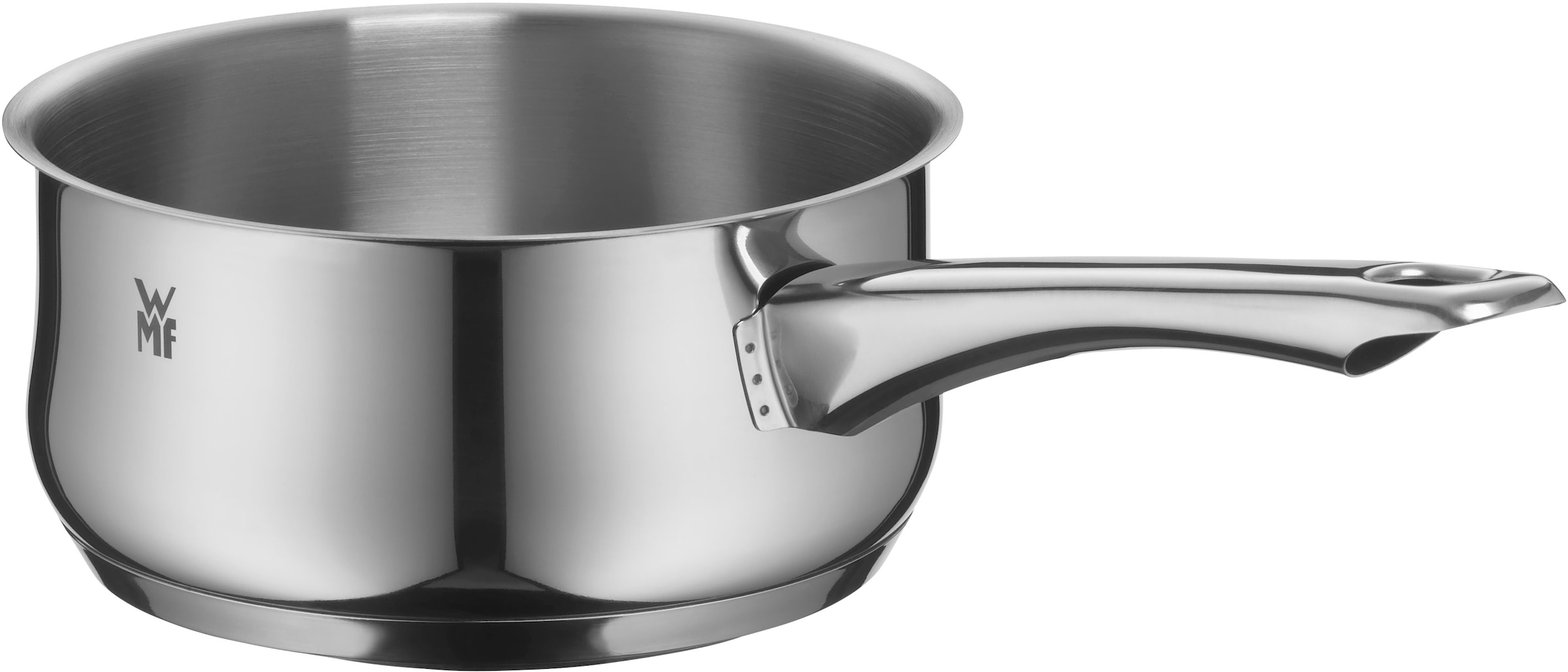 WMF Kasserolle »Diadem Plus«, Cromargan® Edelstahl Rostfrei 18/10, (2 tlg.), breiter Schüttrand, außergewöhnliches Design, spülmaschinengeeignet