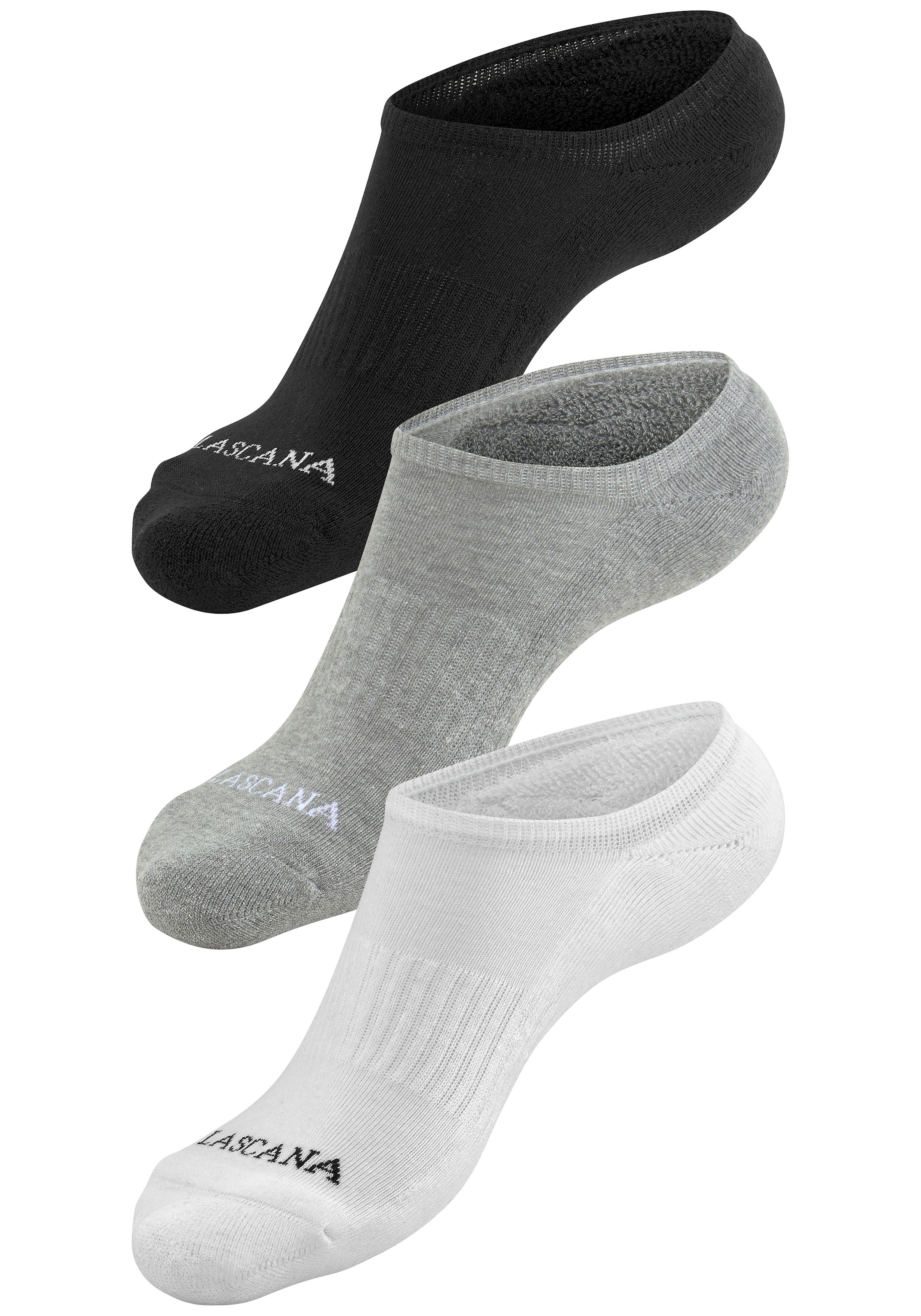 LASCANA ACTIVE Sneakersocken, (Packung, 7 Paar), mit Fußfrottee