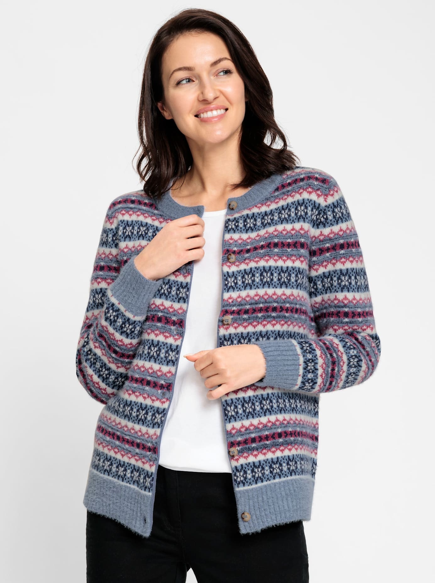 Inspirationen Jacquardstrickjacke günstig online kaufen
