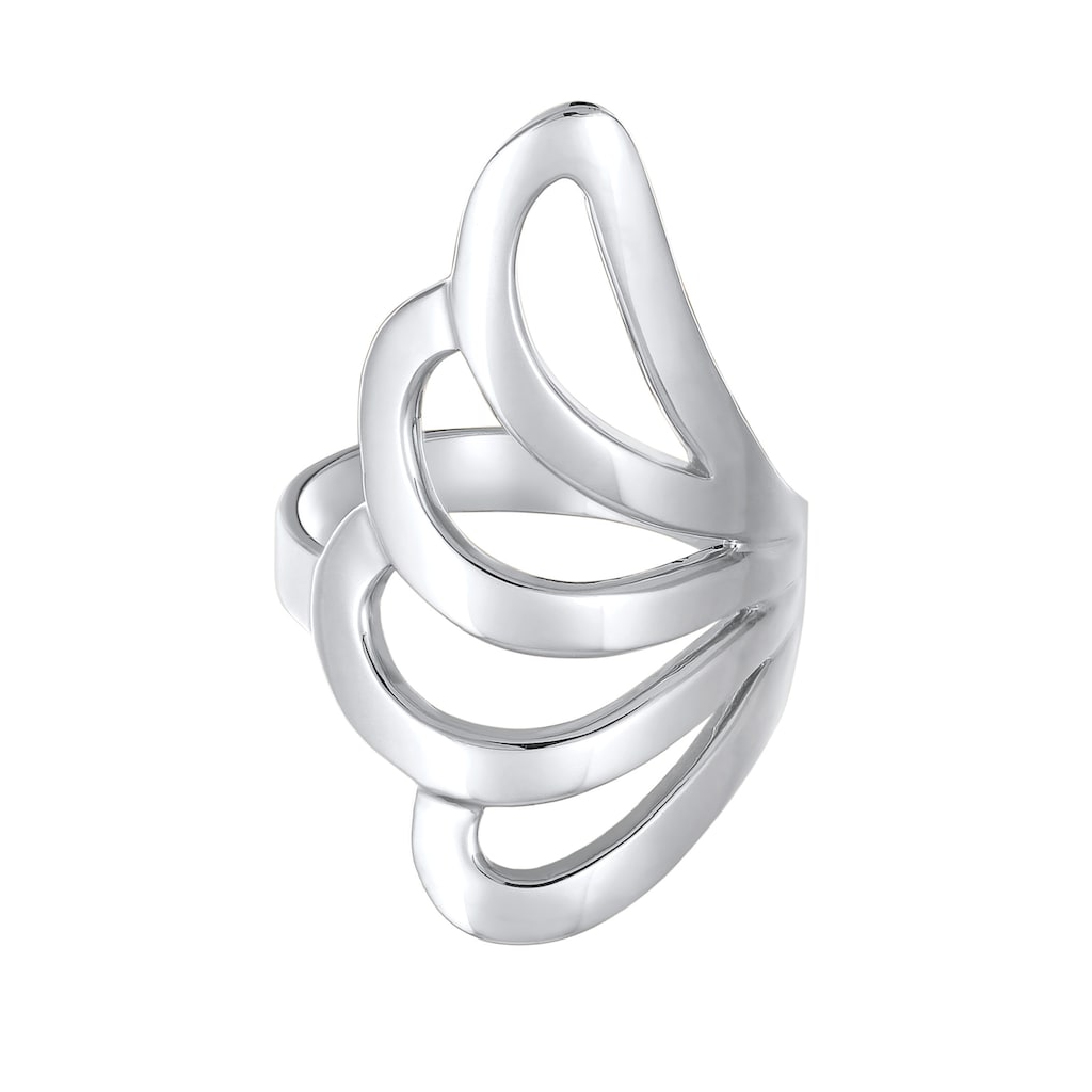 Nenalina Fingerring »Basic Wellen Geschwungen Schlicht 925 Silber«