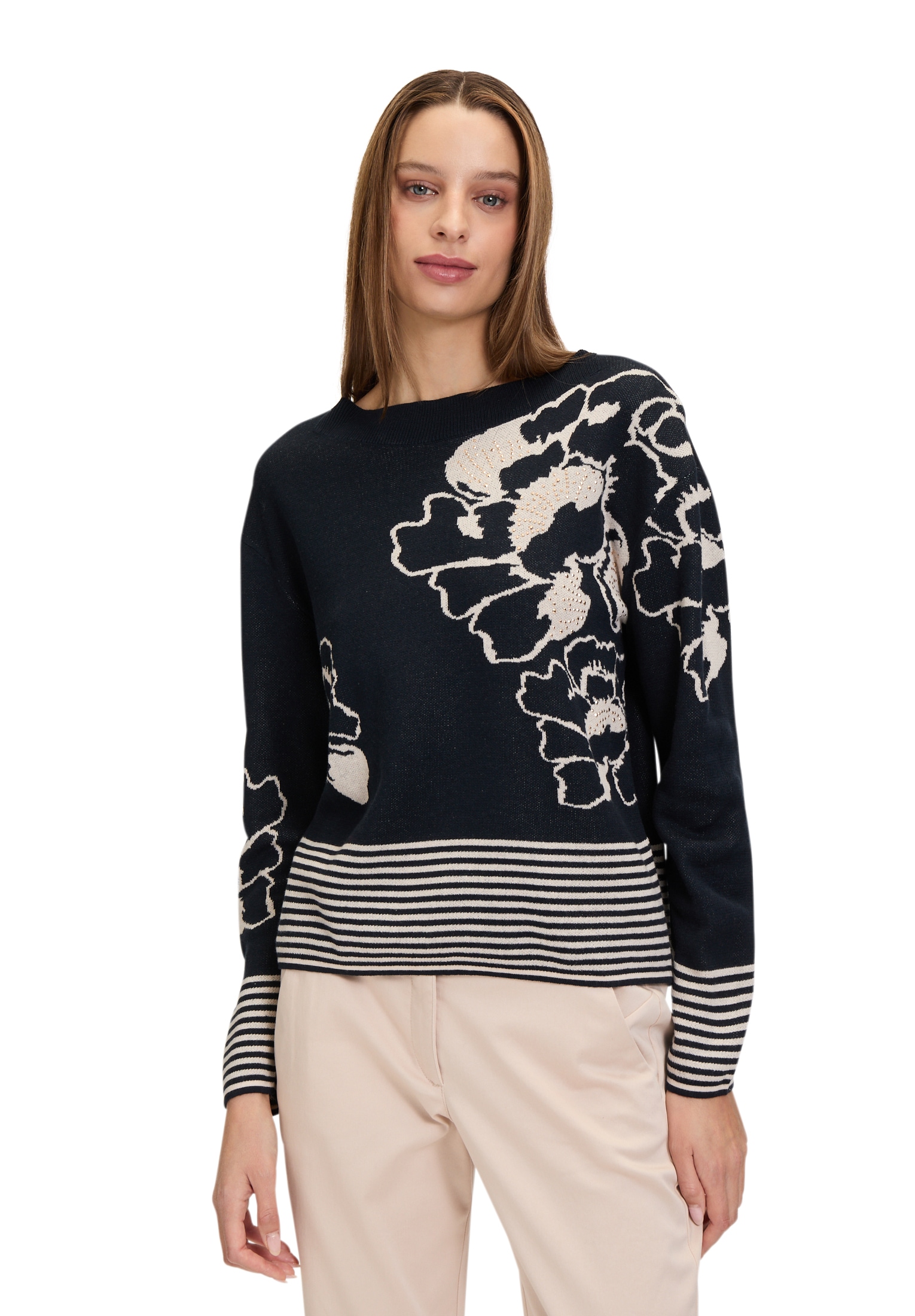 Betty Barclay Strickpullover »Betty Barclay Feinstrickpullover mit Jacquard«, Hotfix