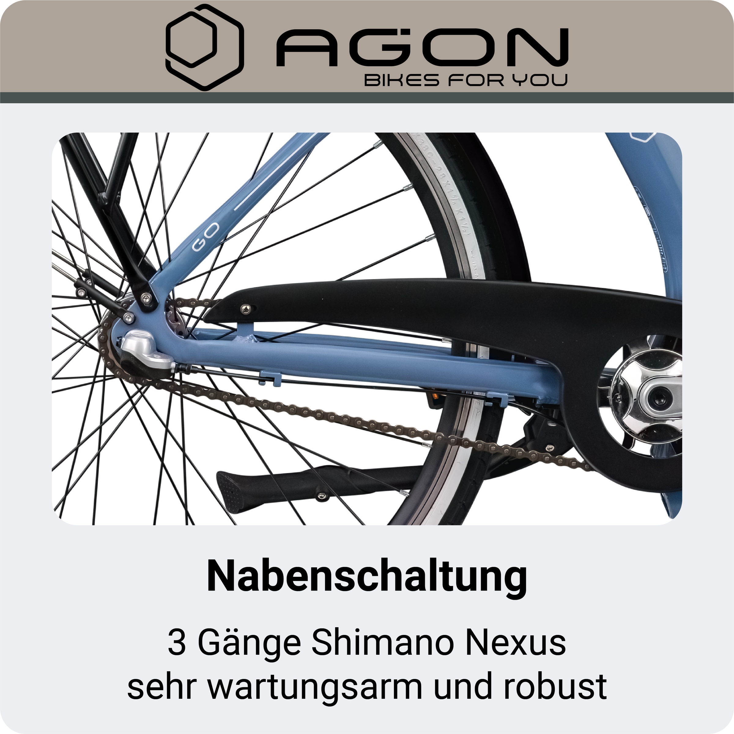 AGON »Assist« 3 Gang Nabenschaltung Frontmotor 250 W