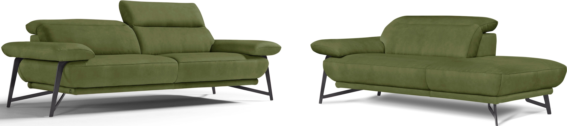 Egoitaliano Sofa "Anais, Design mit hohem Sitzkomfort, Fußfarbe schattengra günstig online kaufen