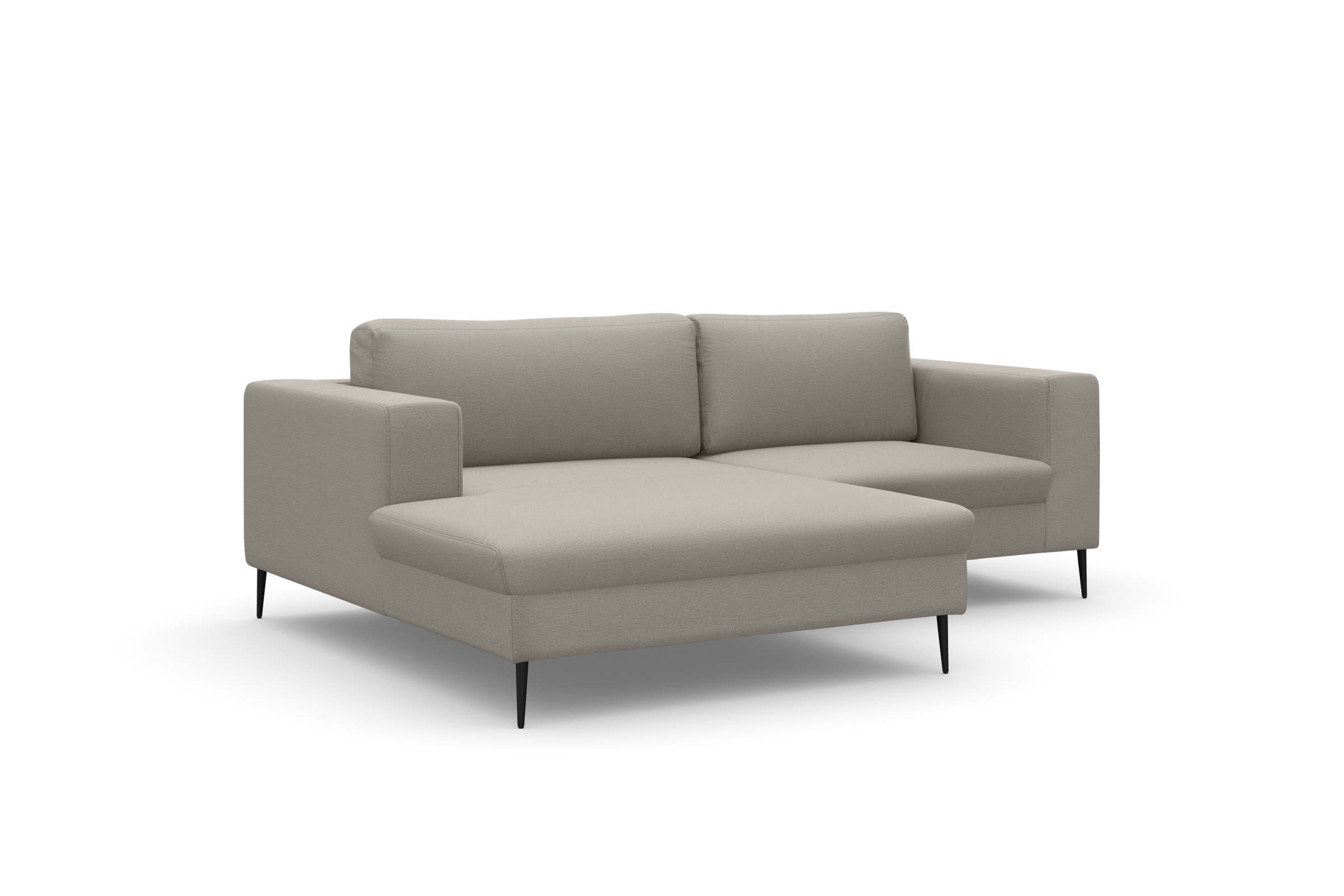 DOMO collection Ecksofa »Modica kompakt und elegant, Breite 244, L-Form« Auch in Cord, Fußhöhe passend für gängige Saugroboter!