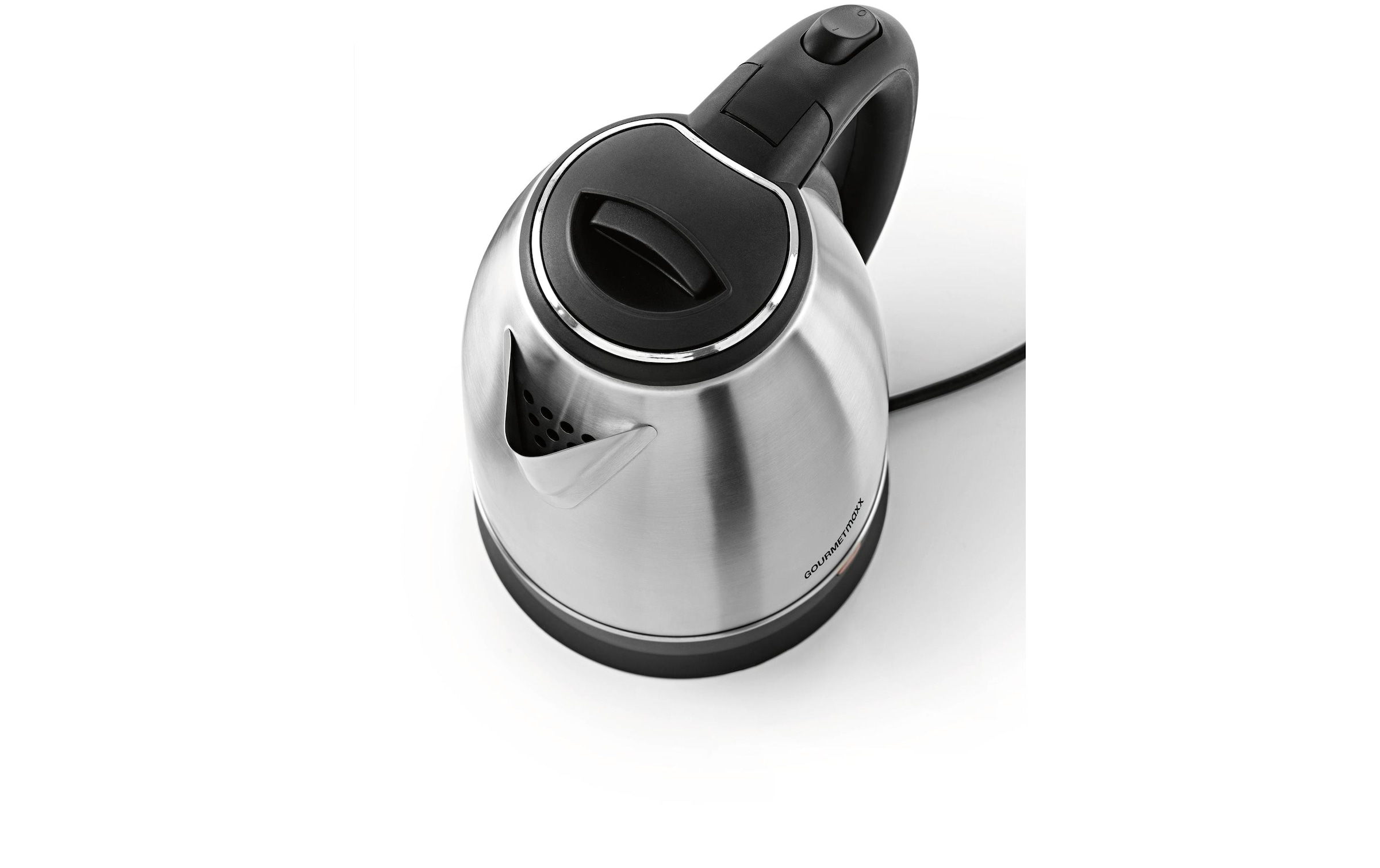 GOURMETmaxx Wasserkocher »45505 l, Schwarz/Silber« 1,8 l 1500 W