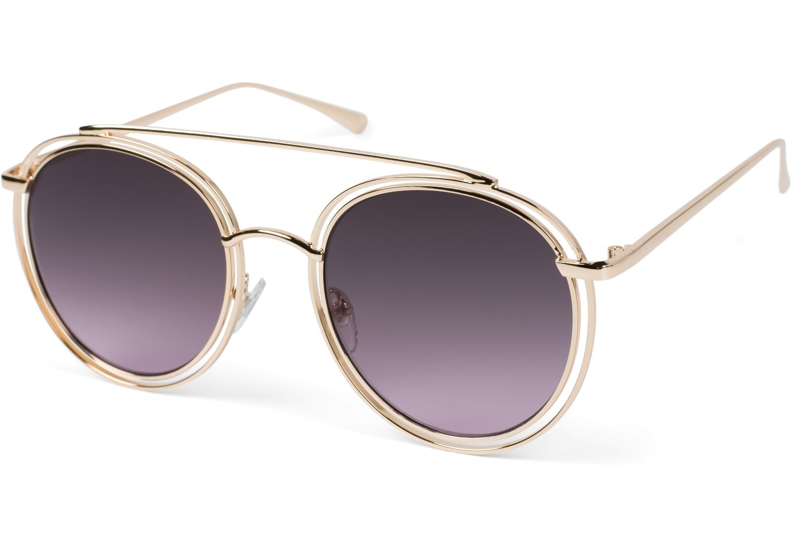 styleBREAKER Sonnenbrille "Oversize Sonnenbrille mit runden Gläsern und doppeltem Rahmen" 1 Stk.