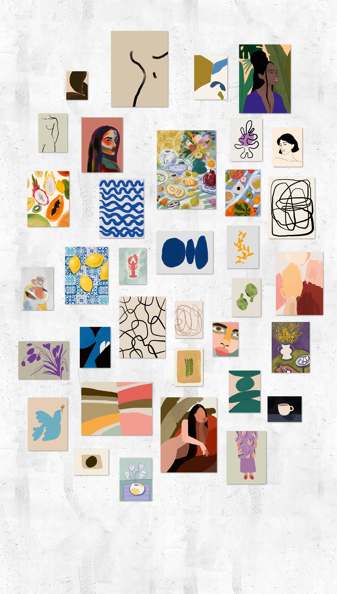 Stories of Life Mural Abstract Gallery Wall Mural 398201