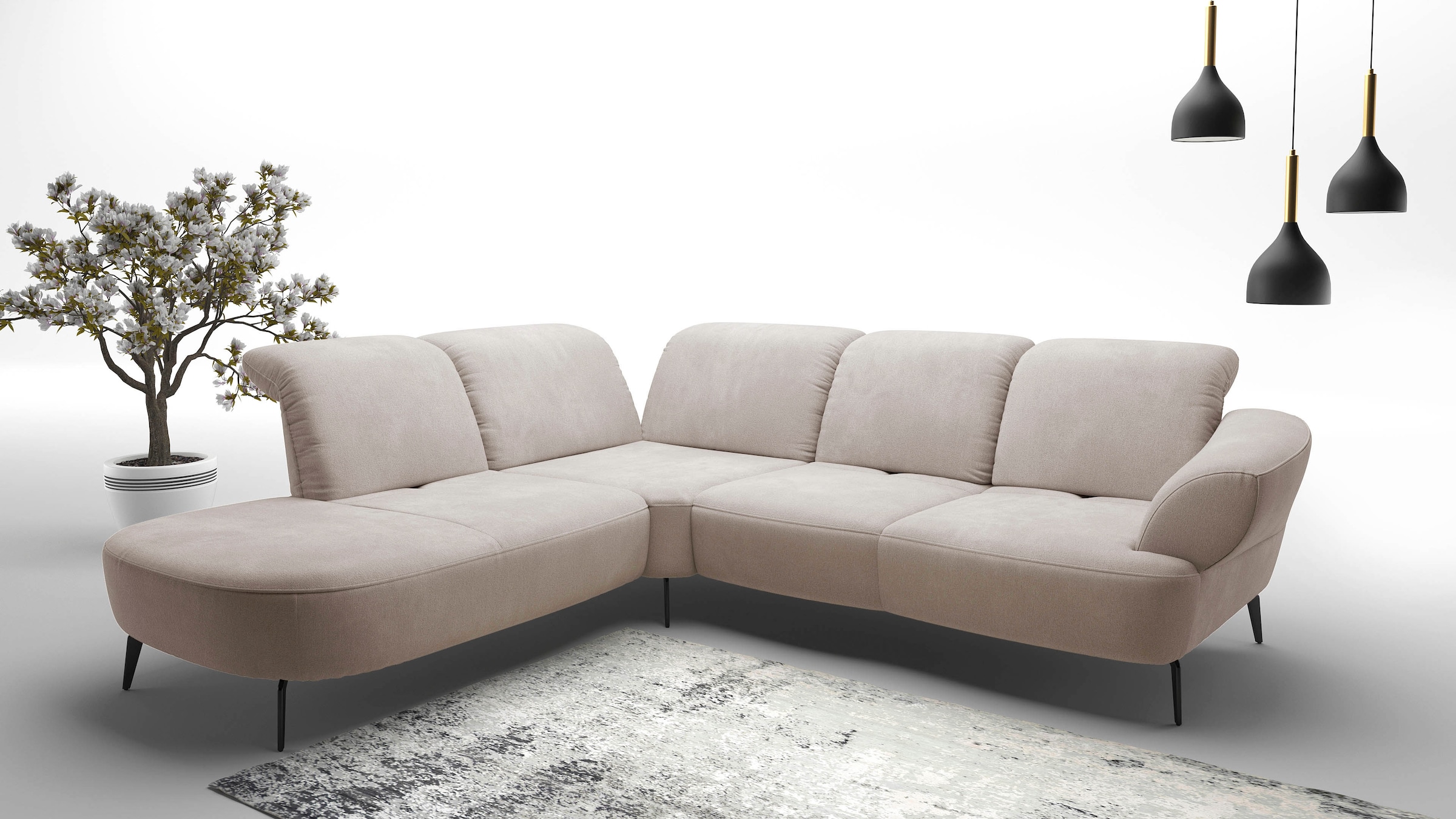 sit&more Ecksofa "Dance, L-Form, inkl. Sitztiefenverstellung" inkl. Click&S günstig online kaufen