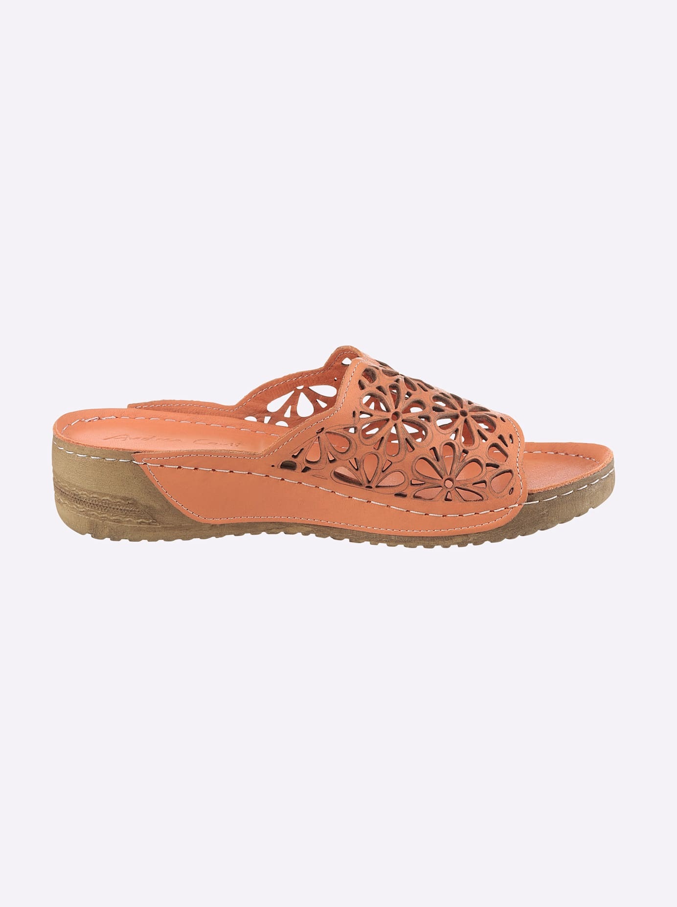 Pantolette ANDREA CONTI, Damen, Gr. 42, lachs, Glattleder, Schuhe Pantolette 3