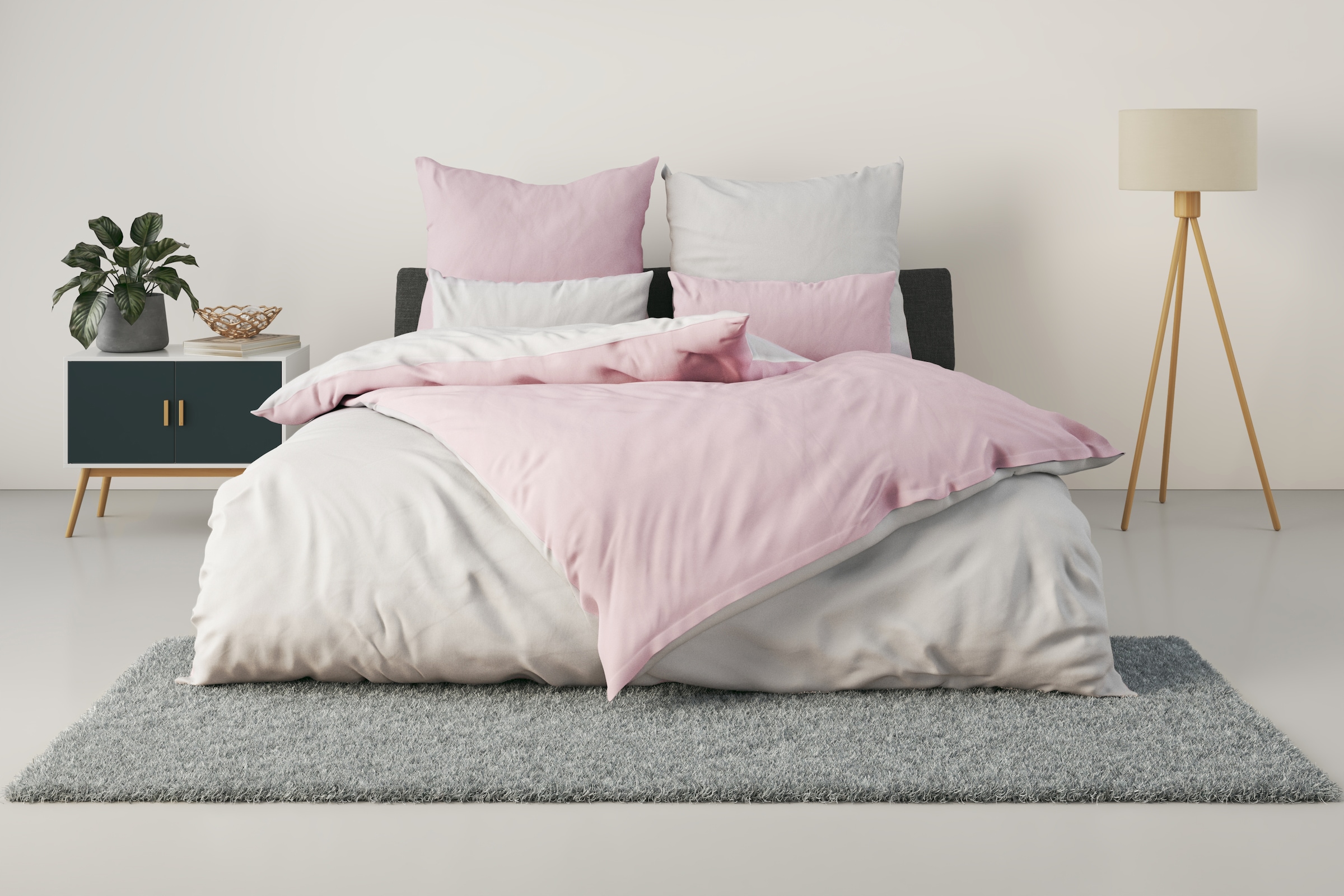 OTTO home "Desner2 100% Microfaser, extra weich, allergikerfreundlich" 3 Stk. Premium Qualität, uni, schnell trocknend, pflegeleicht, ab 135x200 cm