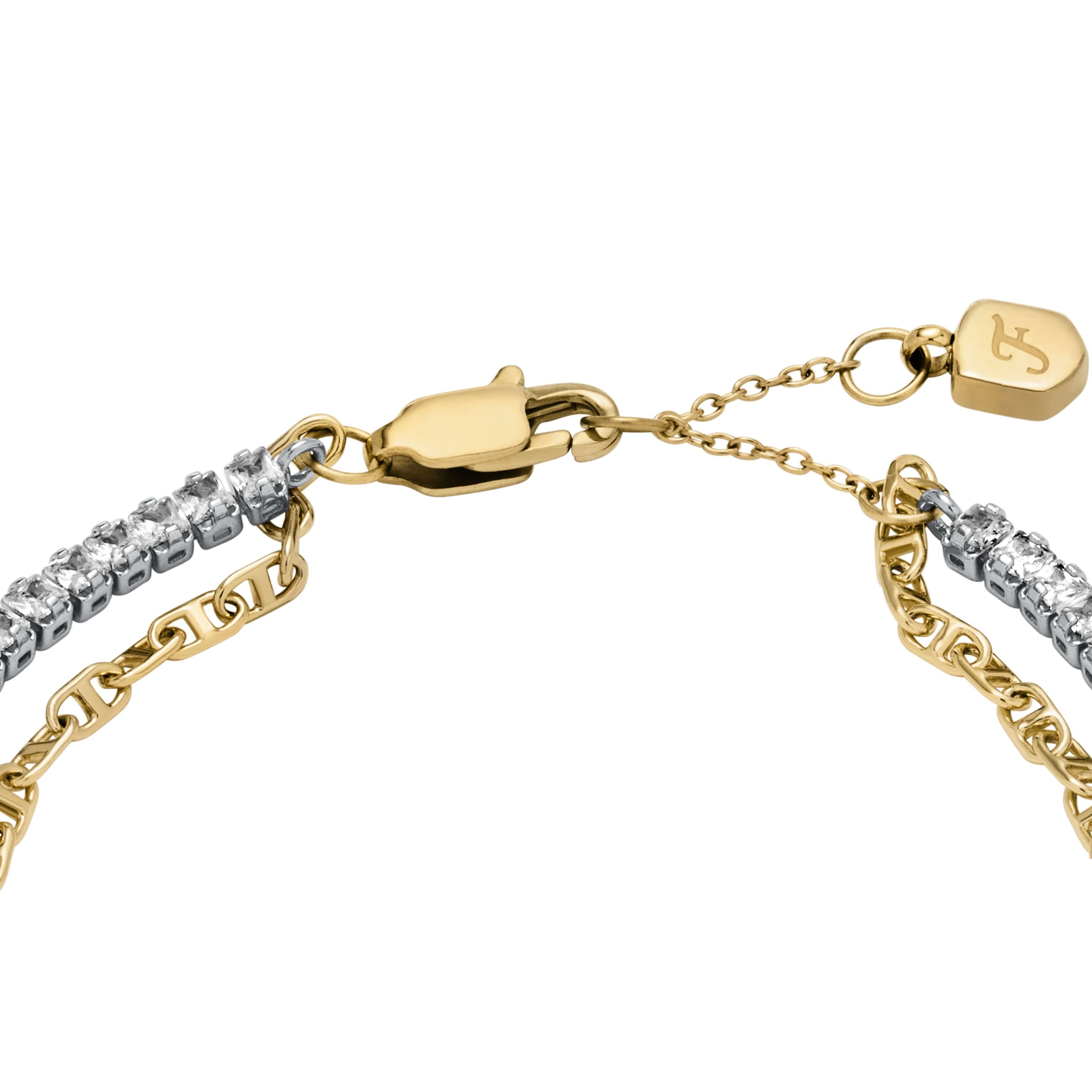 Fossil Tennisarmband »Schmuck Geschenk Metall HERITAGE, JA7281998«, mit Zirkonia (synth.)