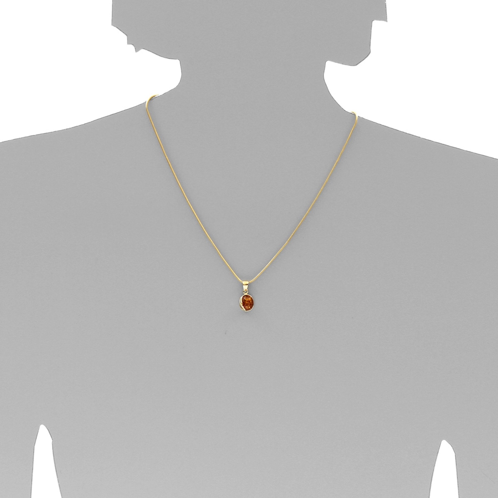 OSTSEE-SCHMUCK Kettenanhänger »- Melanie 20 mm - Gold 585/000 - Bernstein«