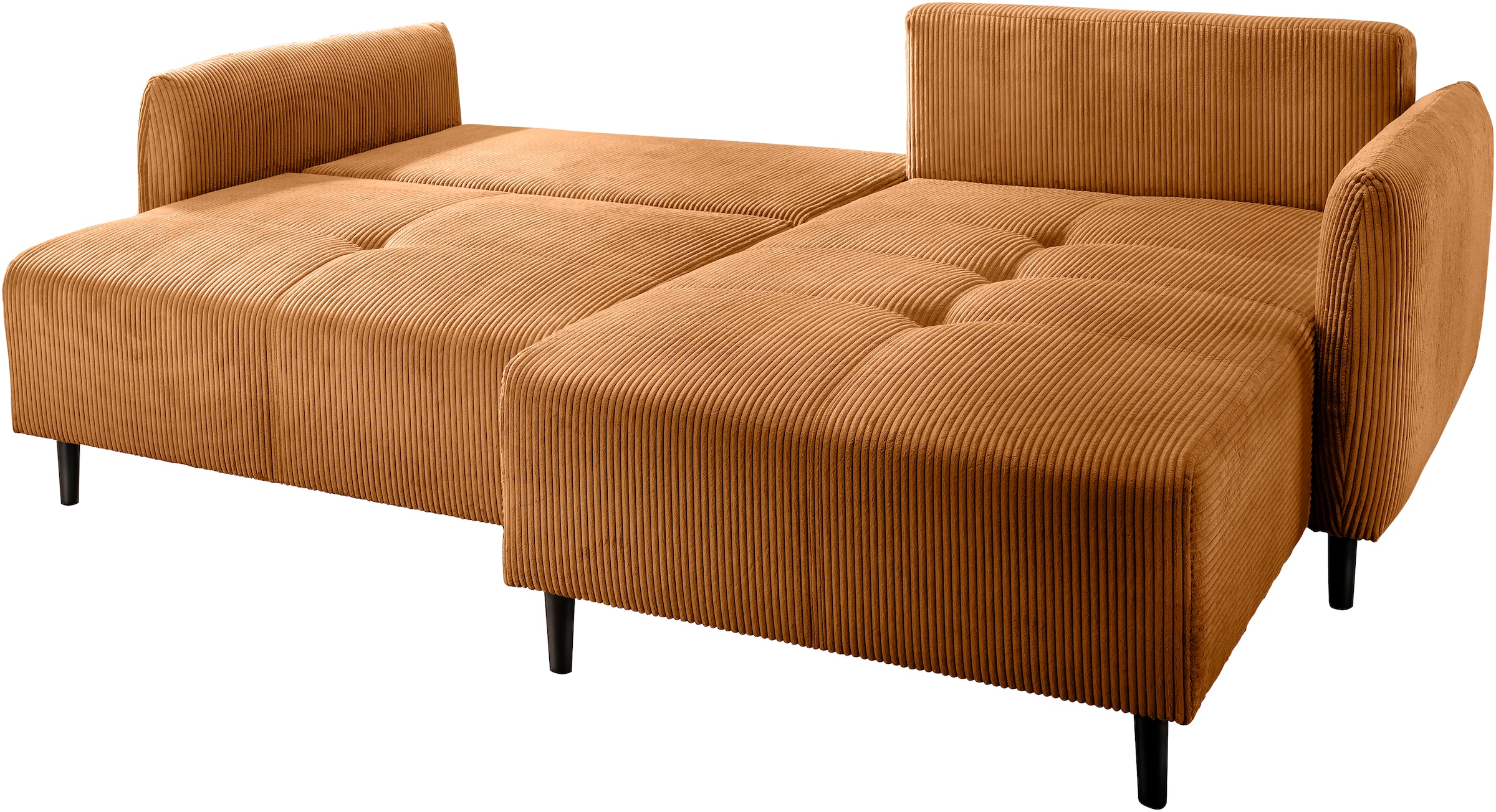 INOSIGN Ecksofa »Mara, L-Form, aktueller Cord Bezug und tolle Farben, schmale Armlehnen«, whlw. mit Bettfunktion,Recamiere links/rechts montierbar, Breite 238cm