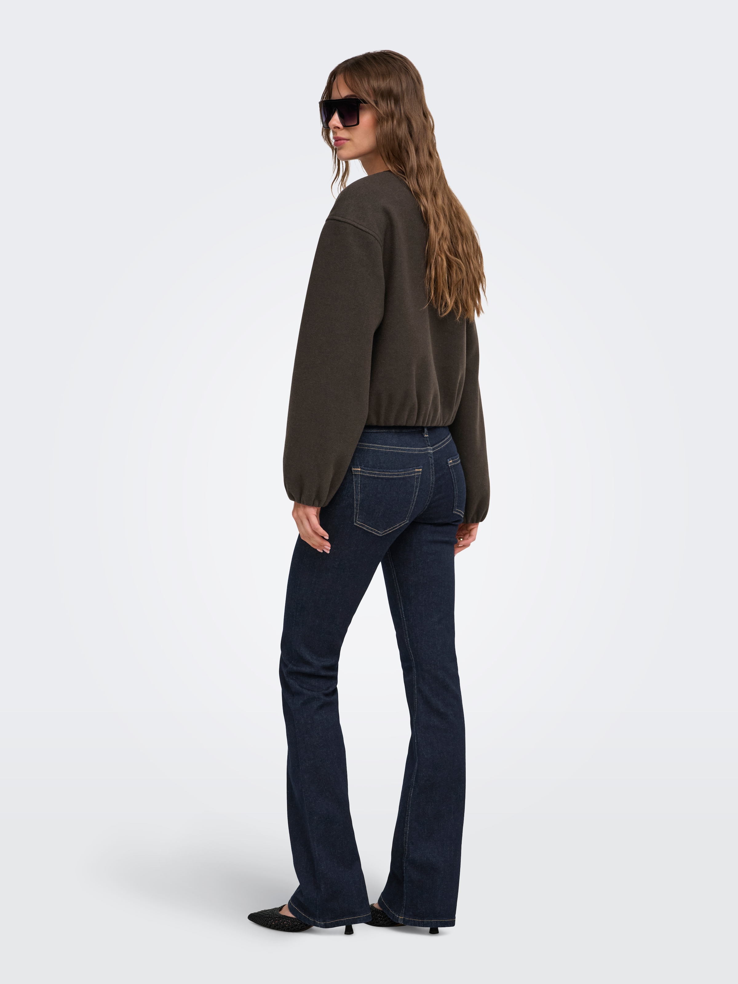 ONLY Bootcut-Jeans »ONLBLUSH – Bootcut-Jeans mit niedriger Leibhöhe und Stretch« Baumwollmischung, bootcut fit