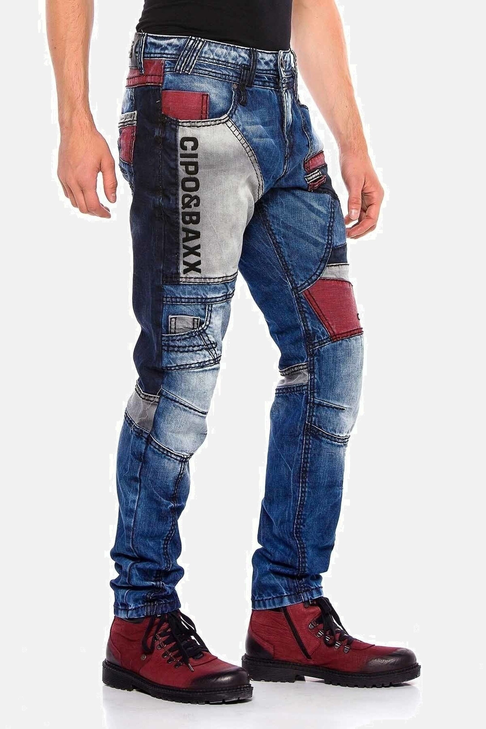 Cipo & Baxx Regular-fit-Jeans "Jeans", im extravaganten Design, CD574