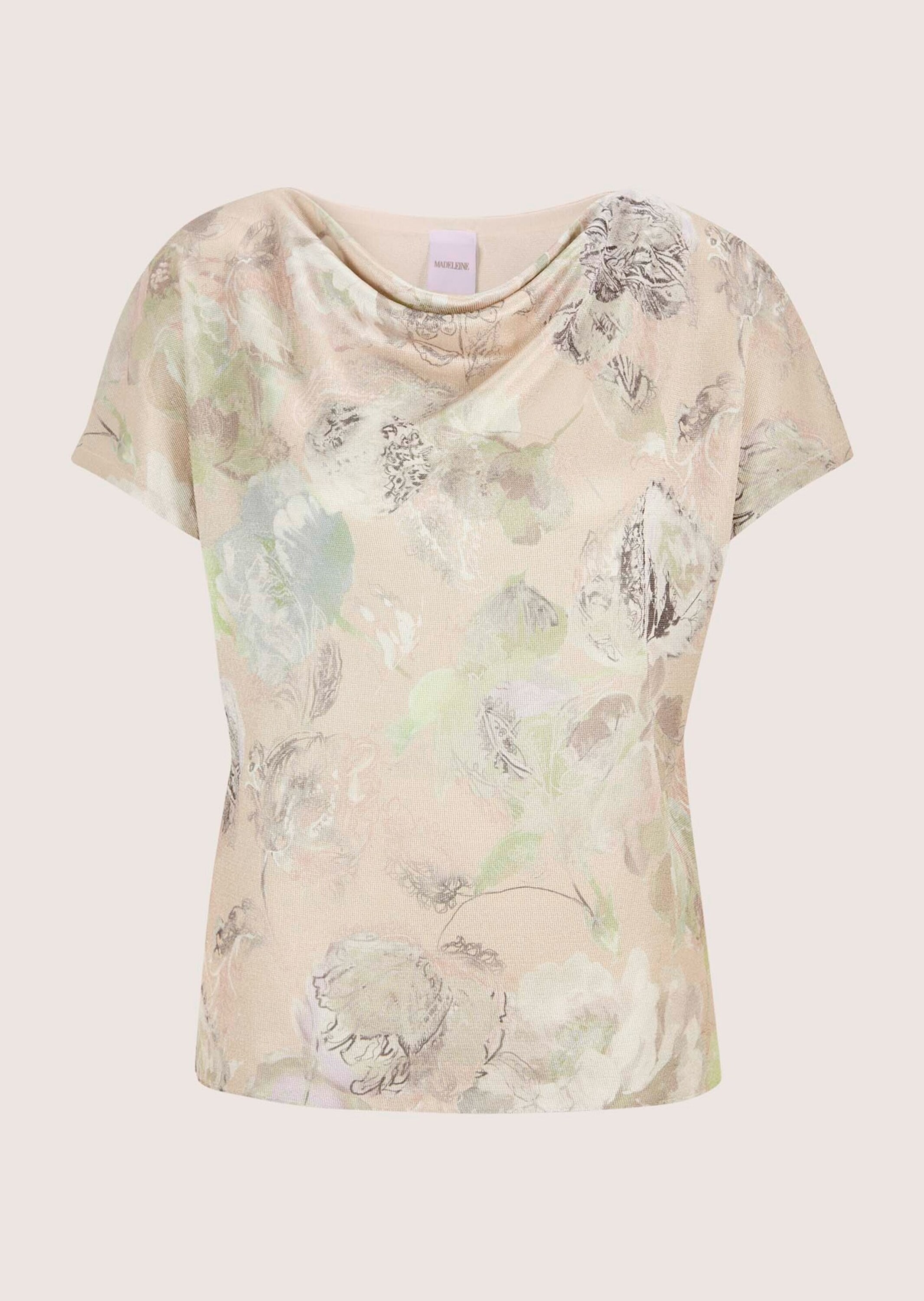 MADELEINE Longpullover "Stricktop Elegantes Viskoseshirt mit Wasserfallkrag günstig online kaufen