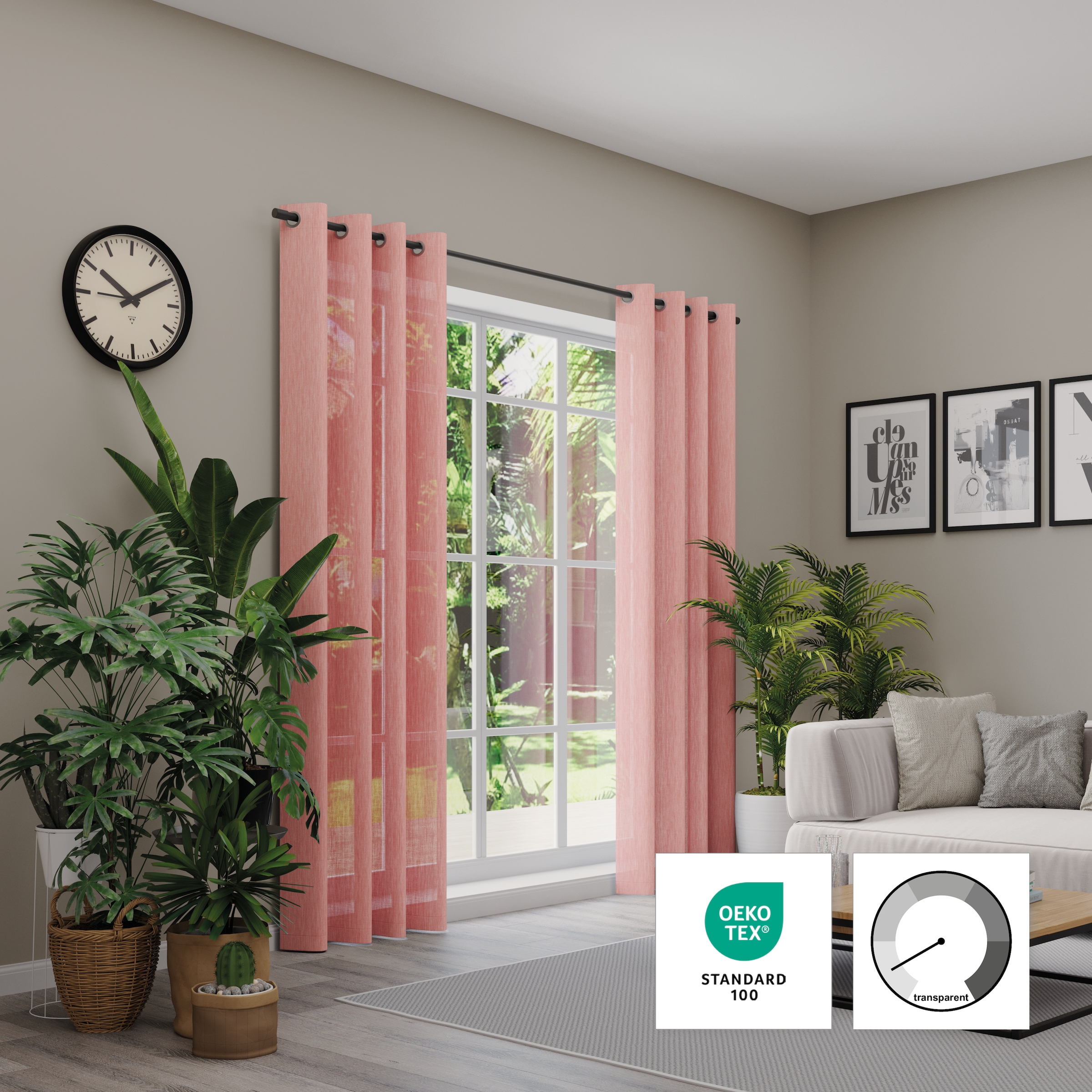 Neutex for you! Vorhang »Libre-ECO« Ösen 1 Stk. tlg. Breite 142 cm, nach Maß