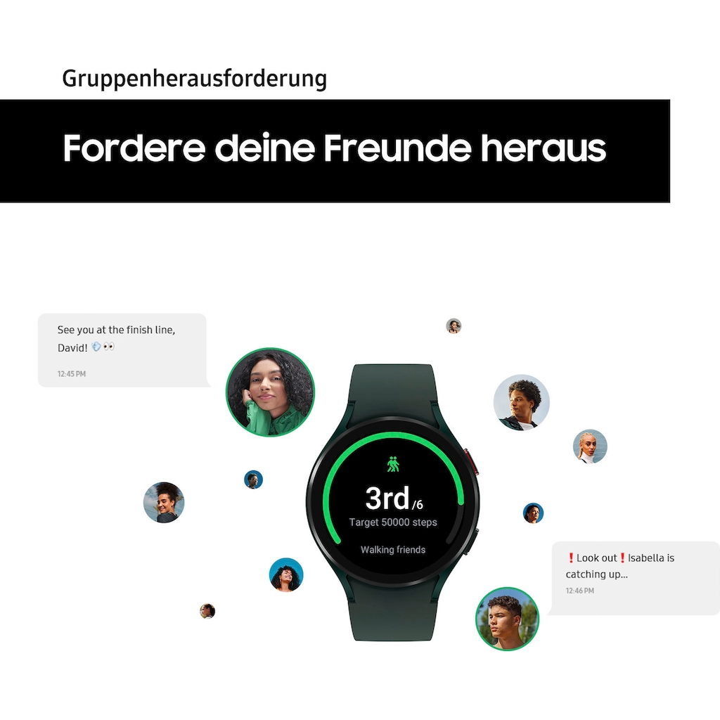 Samsung Smartwatch »Galaxy Watch 4-40mm LTE«, (Wear OS by Google Fitness Uhr, Fitness Tracker, Gesundheitsfunktionen)