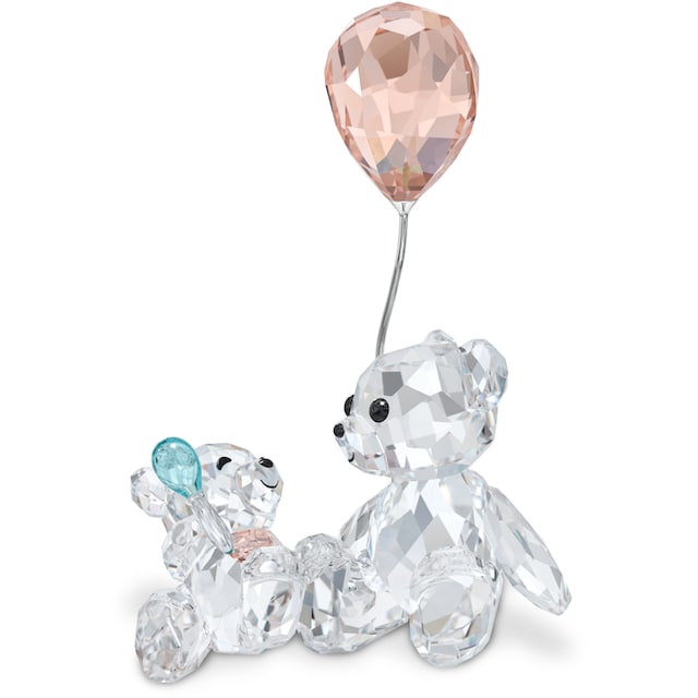 Swarovski Dekofigur »Kristallfigur My Little Kris Bear Mutter & Baby,  Luftballon, 5557542«, Swarovski® Kristall mit schwarzem Emaille | BAUR