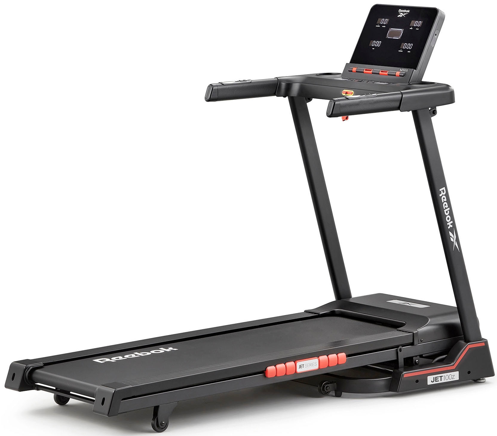 REEBOK Laufband "Jet 100z", B:73,8cm H:131,6cm L:160,5cm, schwarz, Laufbänder, bis max. 18 km/h, klappbar