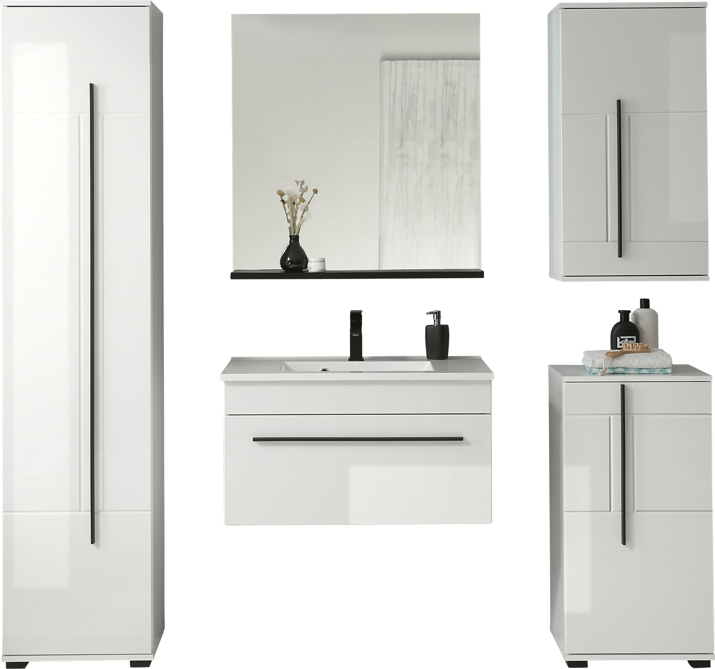 INOSIGN Badmöbel-Set "Cantara, Bad im modernen Design, 5-teiliges Badezimme günstig online kaufen