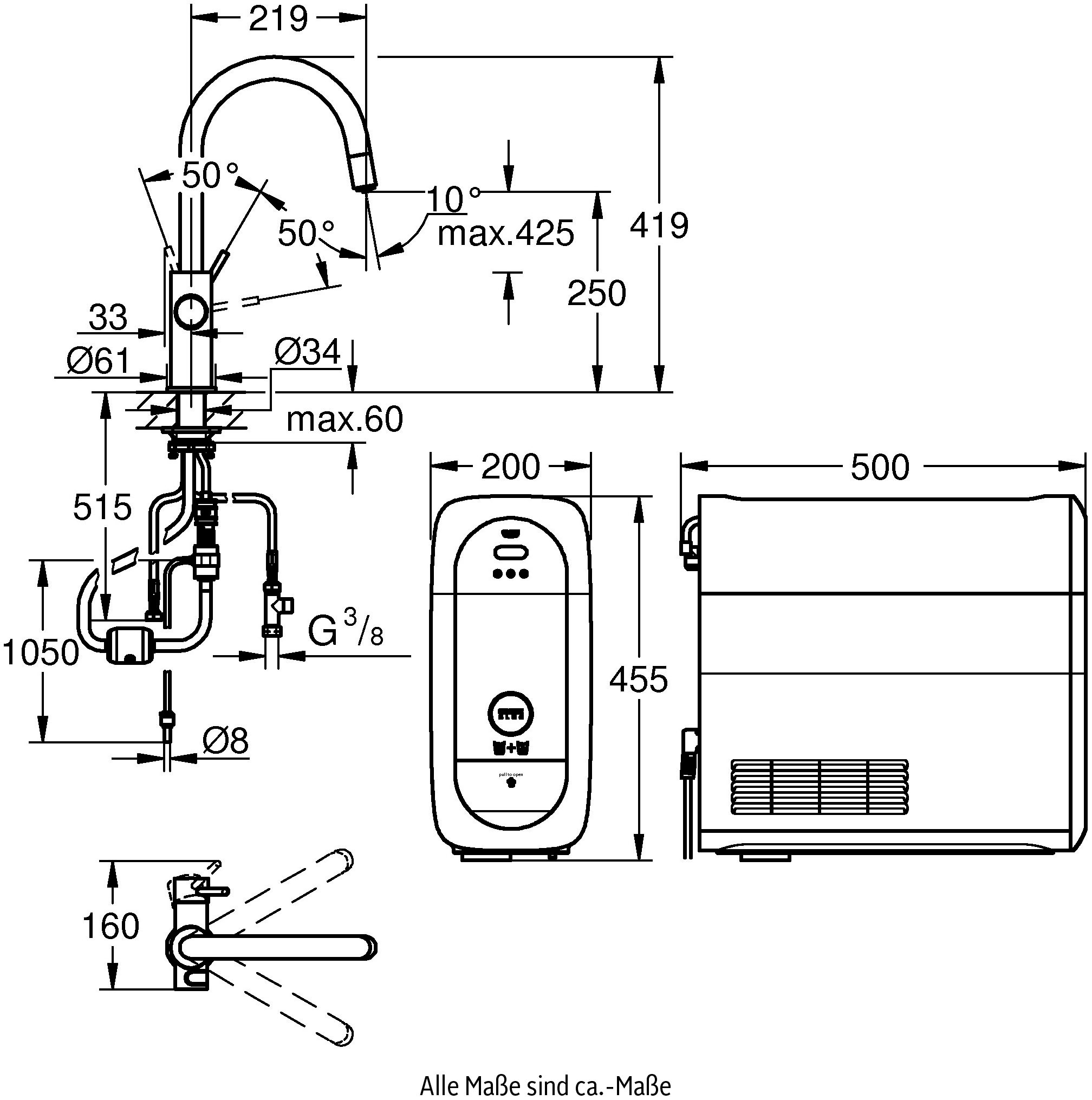 Grohe Untertisch-Trinkwassersystem »Grohe Blue«, (Packung), langlebige Oberfläche