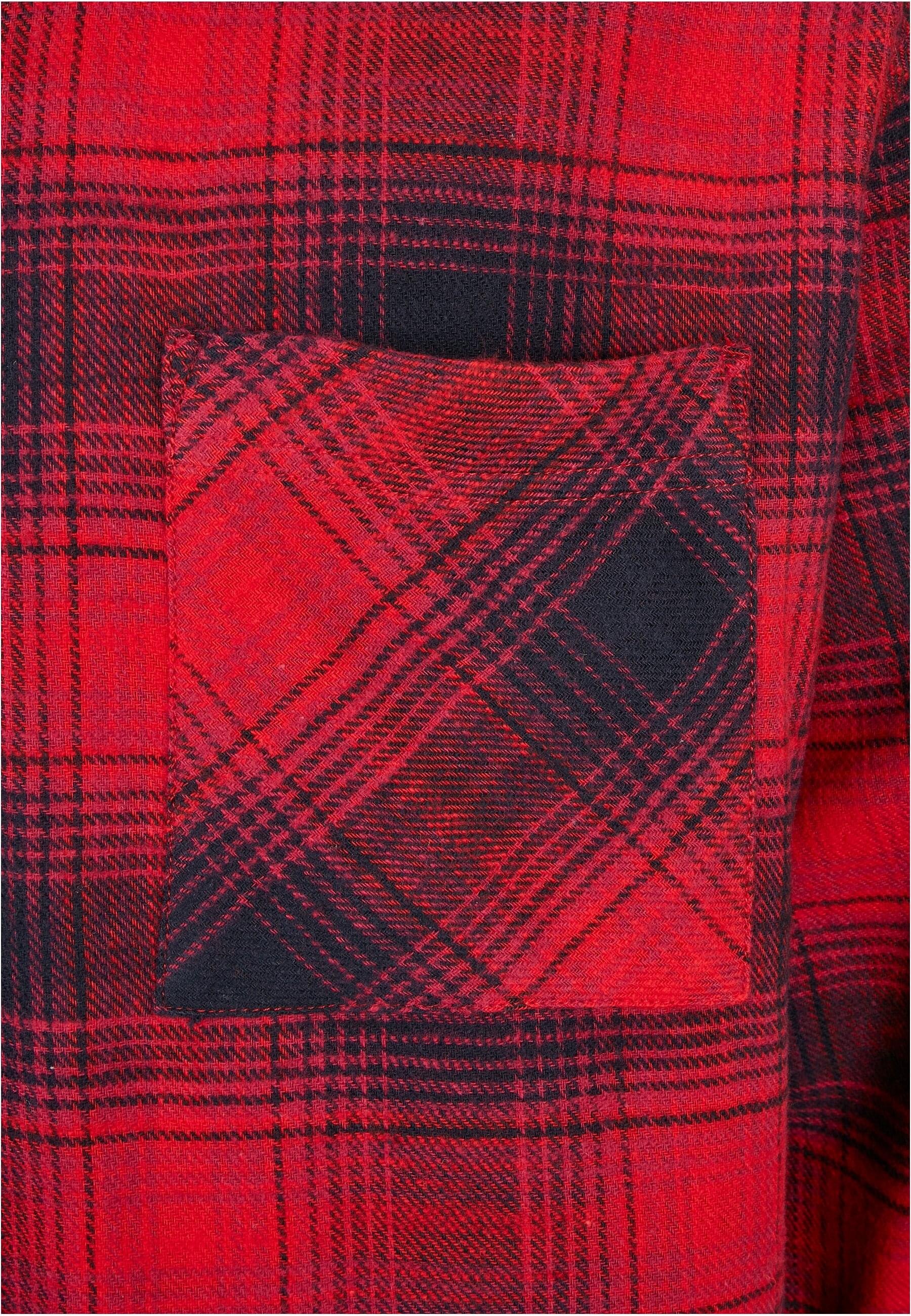 URBAN CLASSICS Langarm-Poloshirt »Urban Classics Herren Oversized Checked Grunge Shirt«, (1 tlg.)