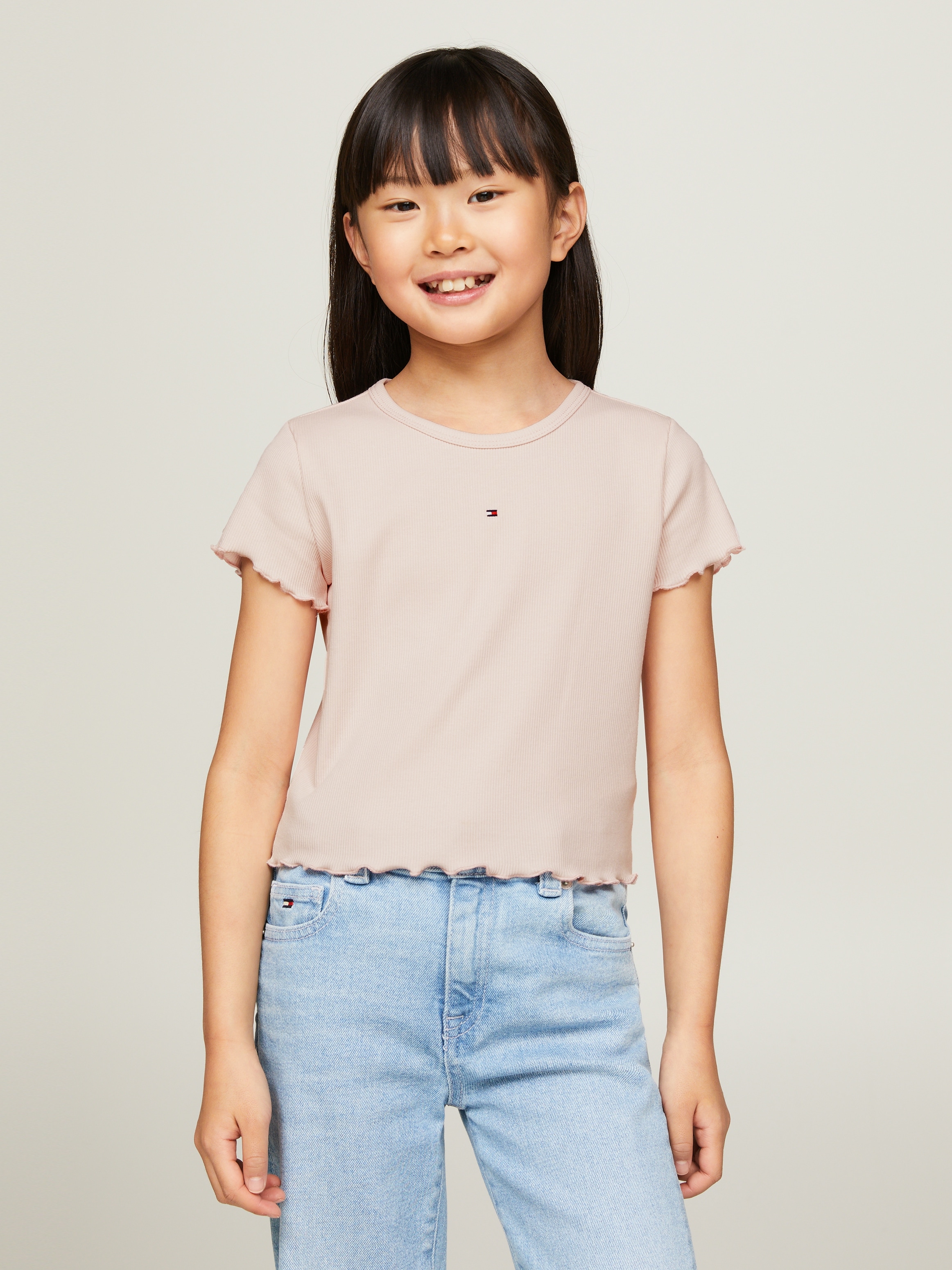 Tommy Hilfiger T-Shirt »ESSENTIAL RIB TOP S/S«, Kinder bis 16 Jahre