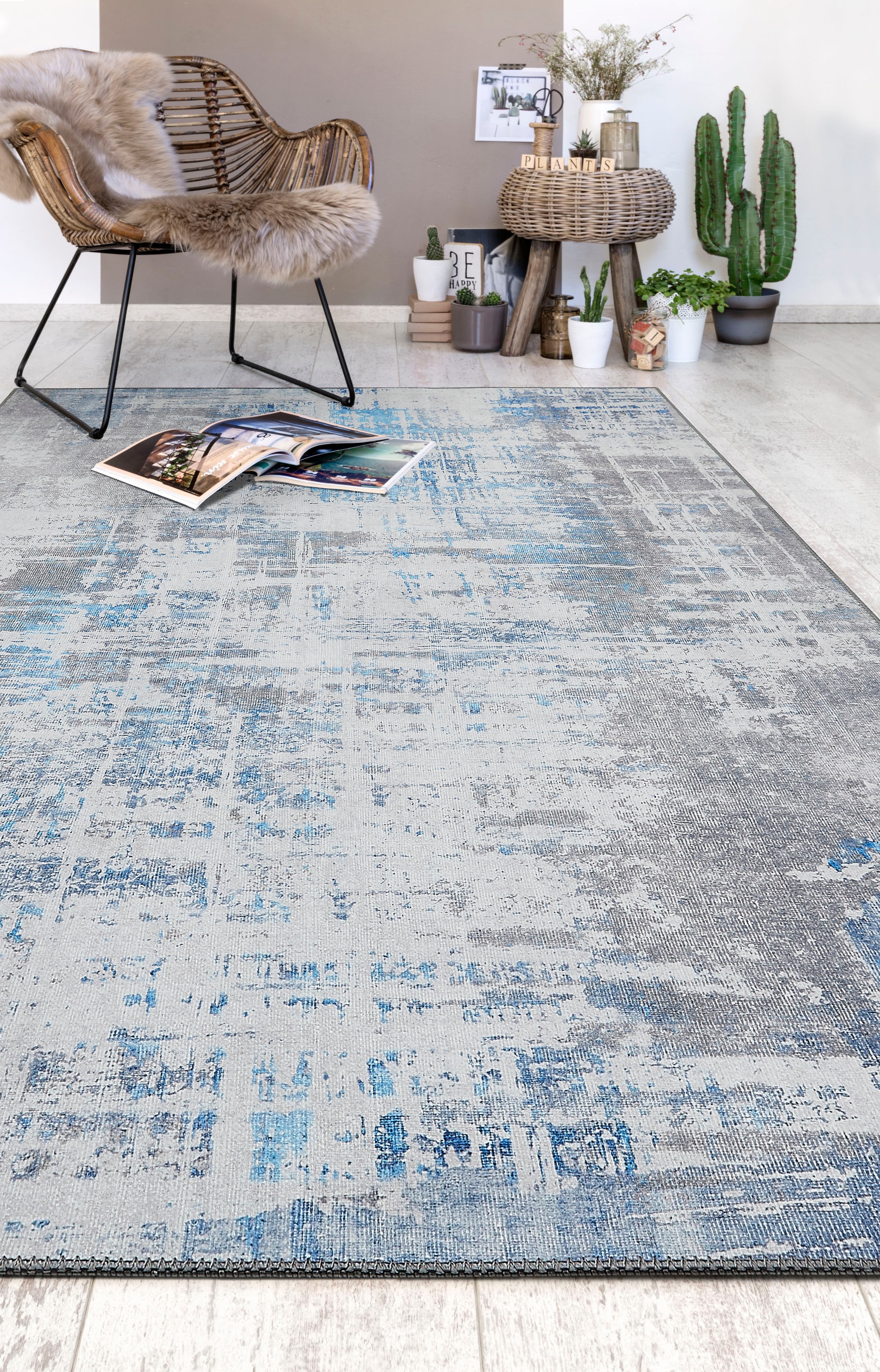 LUXOR living Teppich »Punto 1«, rechteckig, 5 mm Höhe, Kurzflor, bedruckt, modernes Design