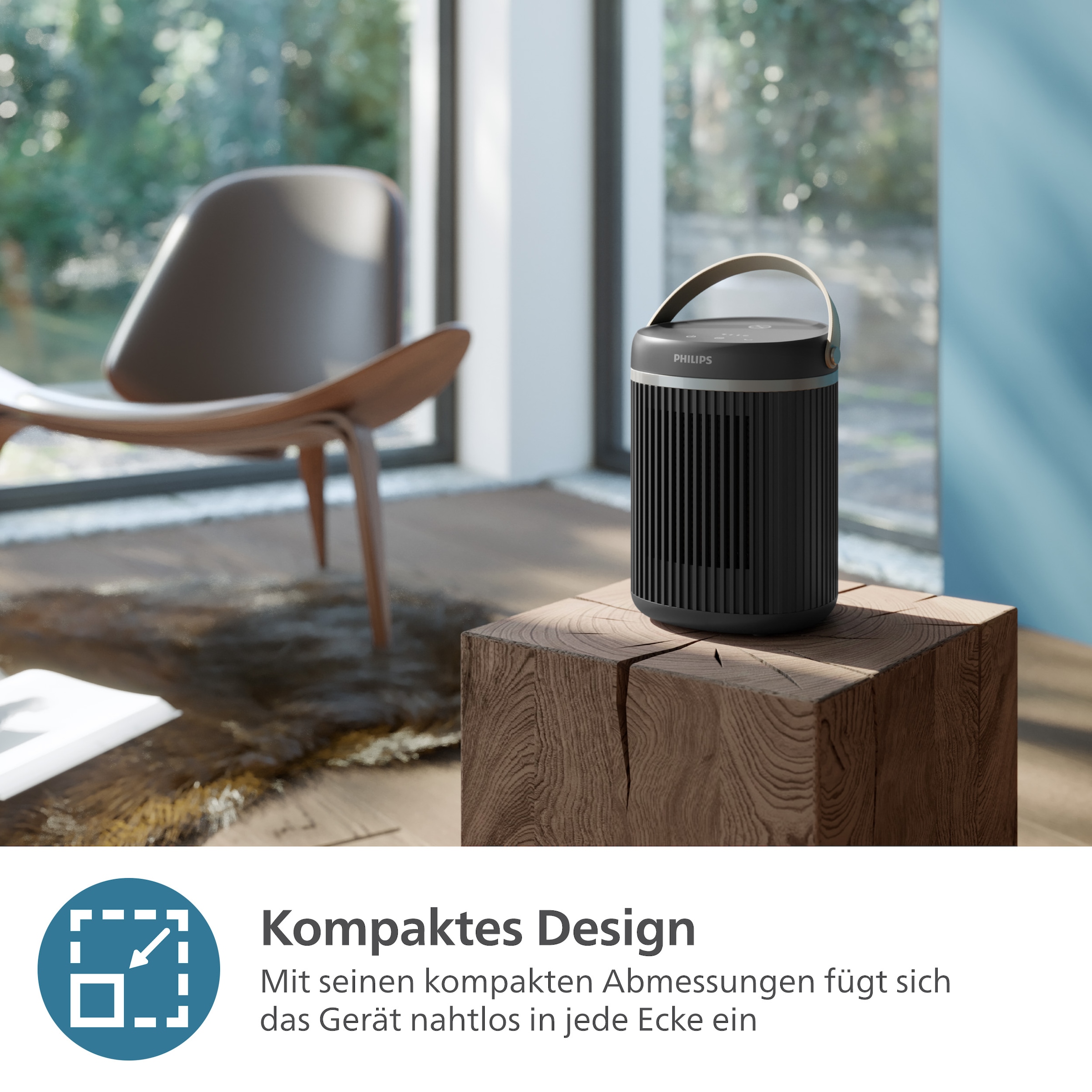 Philips Heizlüfter »aus Keramik, Kompakt 3000 Series CX3120/01, spart bis zu 50 % Energie«, 2000 W, mit schnellem Aufheizen in nur 2 Sekunden, mit der Air+ App verbunden