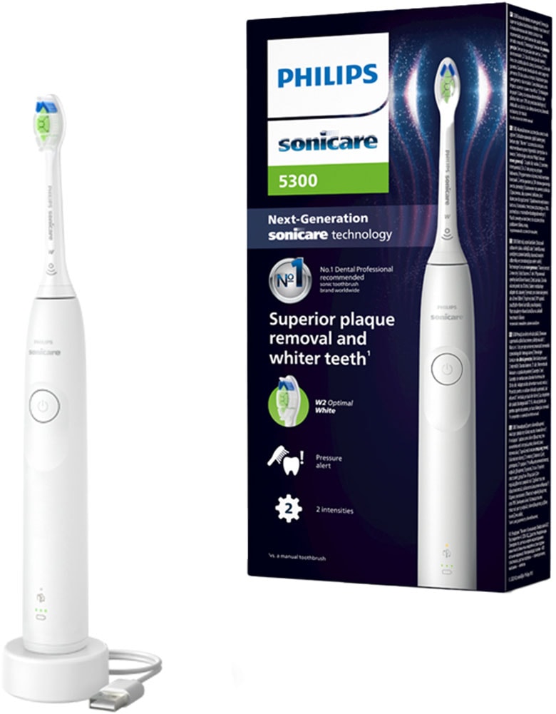 Philips Sonicare Elektrische Zahnbürste »Series 5300 HX7108/01«, 1 St. Aufsteckbürsten, mit Andruckkontrolle, 2 Intensitätsstufen, inkl. Ladegerät