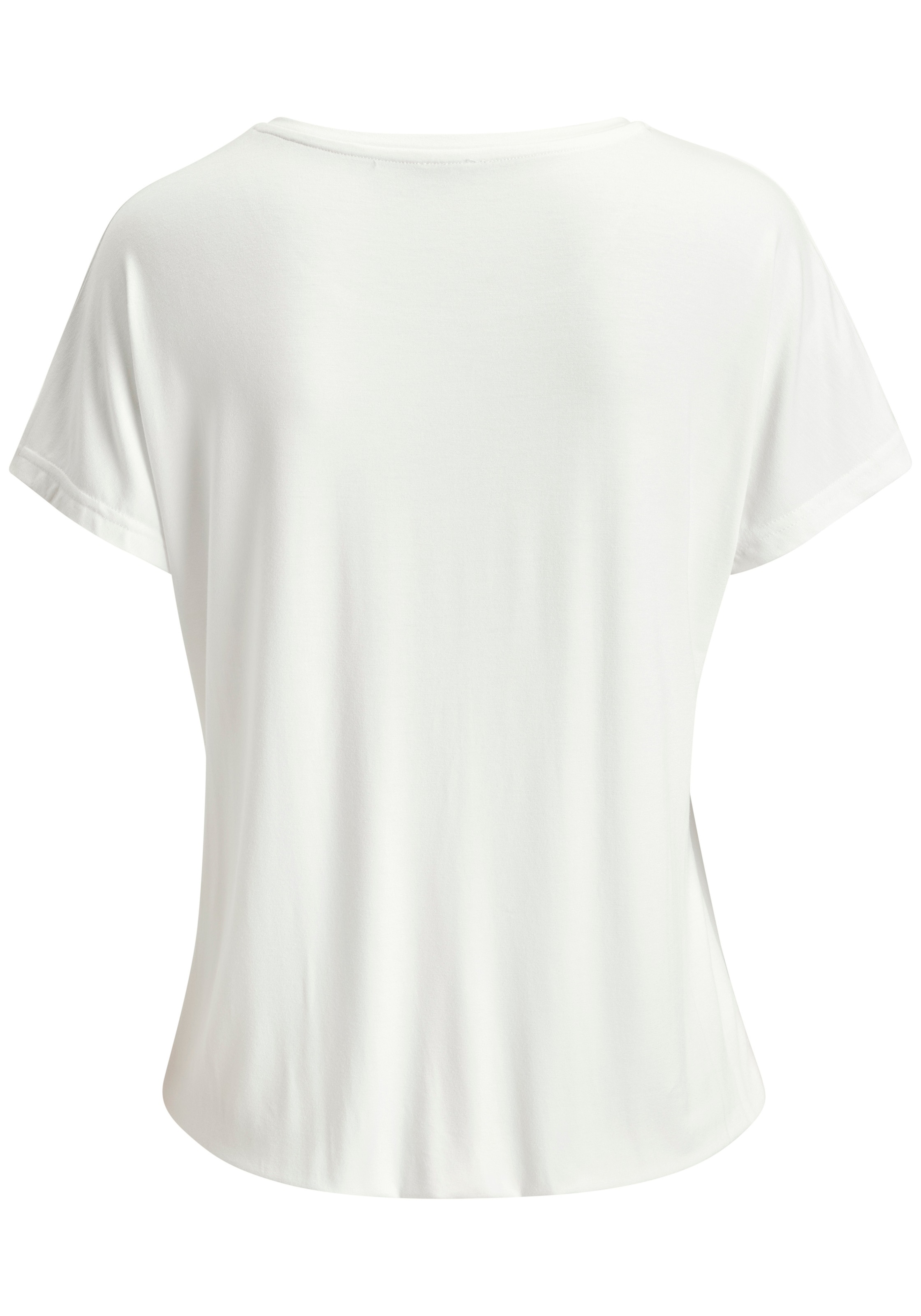 LASCANA Kurzarmshirt "mit Leo-Print" aus angenehmer Viskose-Qualität günstig online kaufen