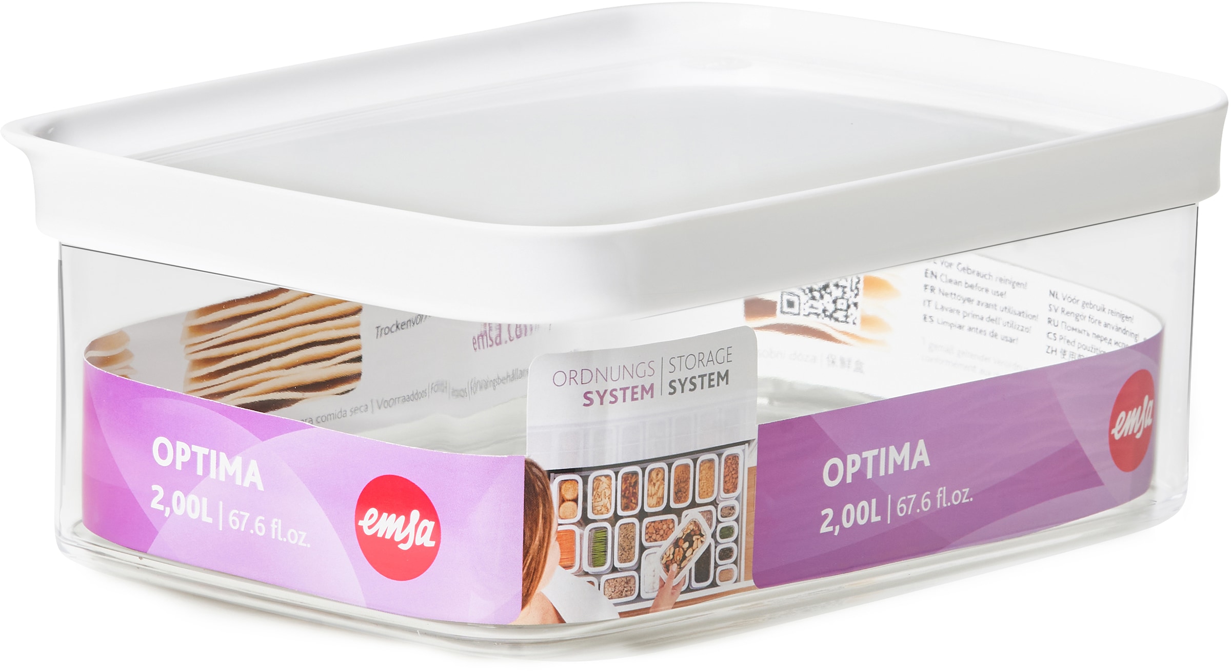 Emsa Vorratsdose »Optima«, (1 tlg.), rechteckig, sicher, hygienisch, unbedenklich, platzeffizient