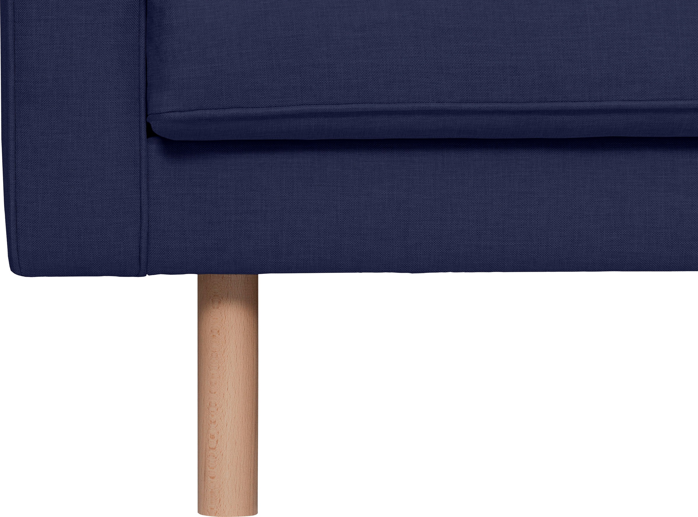 GEPADE 2-Sitzer, Breite 160 cm, inkl. 2 Kissenrollen, mit buchefarbenen Holzfüßen