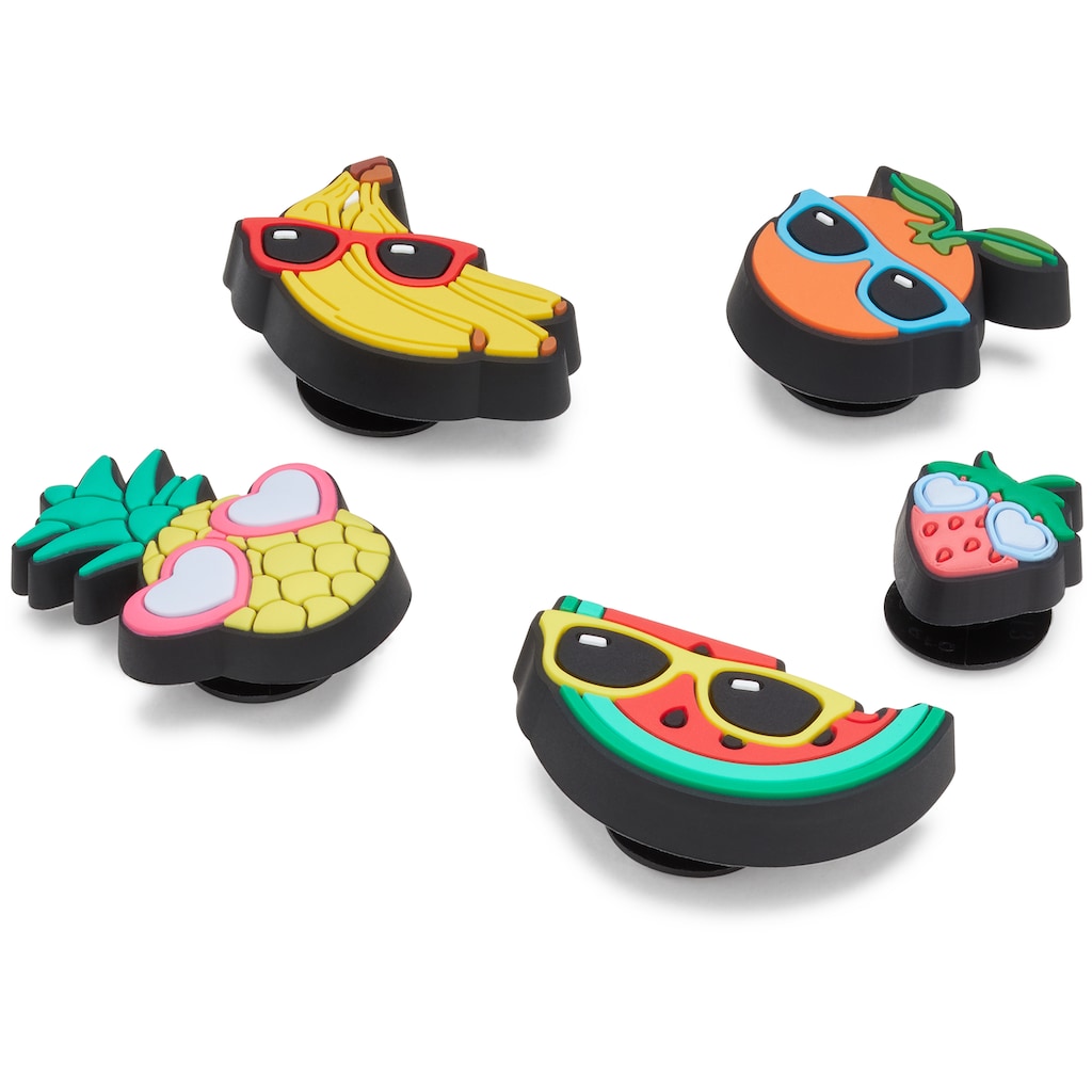 Crocs Schuhanstecker »Jibbitz™ Cute Fruit with Sunnies«, (Set, 5 tlg., Kein Spielzeug. Nicht für Kinder unter 3 Jahren geeignet), mit verschiedenen Motiven