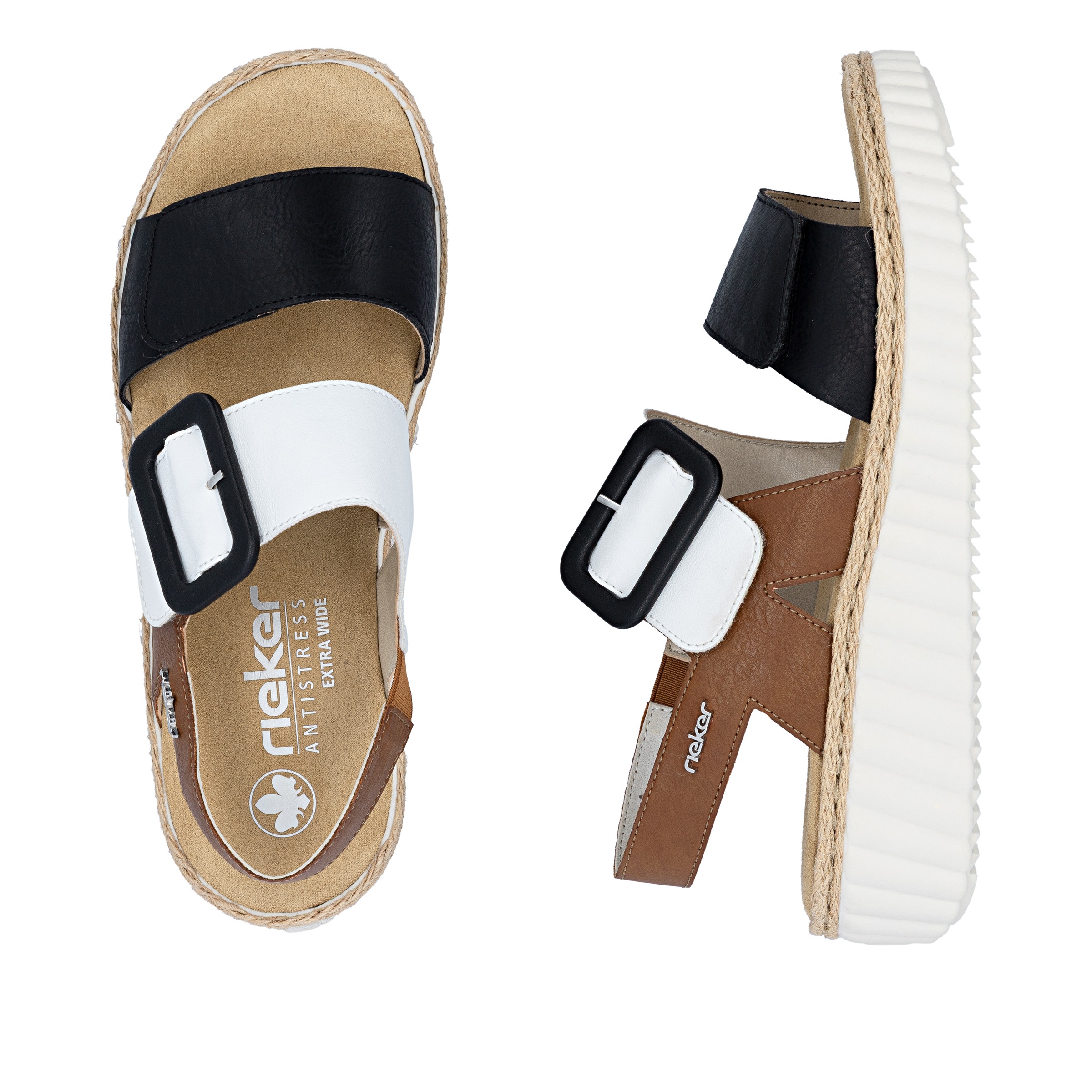 Thumbnail - Rieker Plateausandale Sommerschuh, Sandalette, Keilabsatz, in bequemer Form