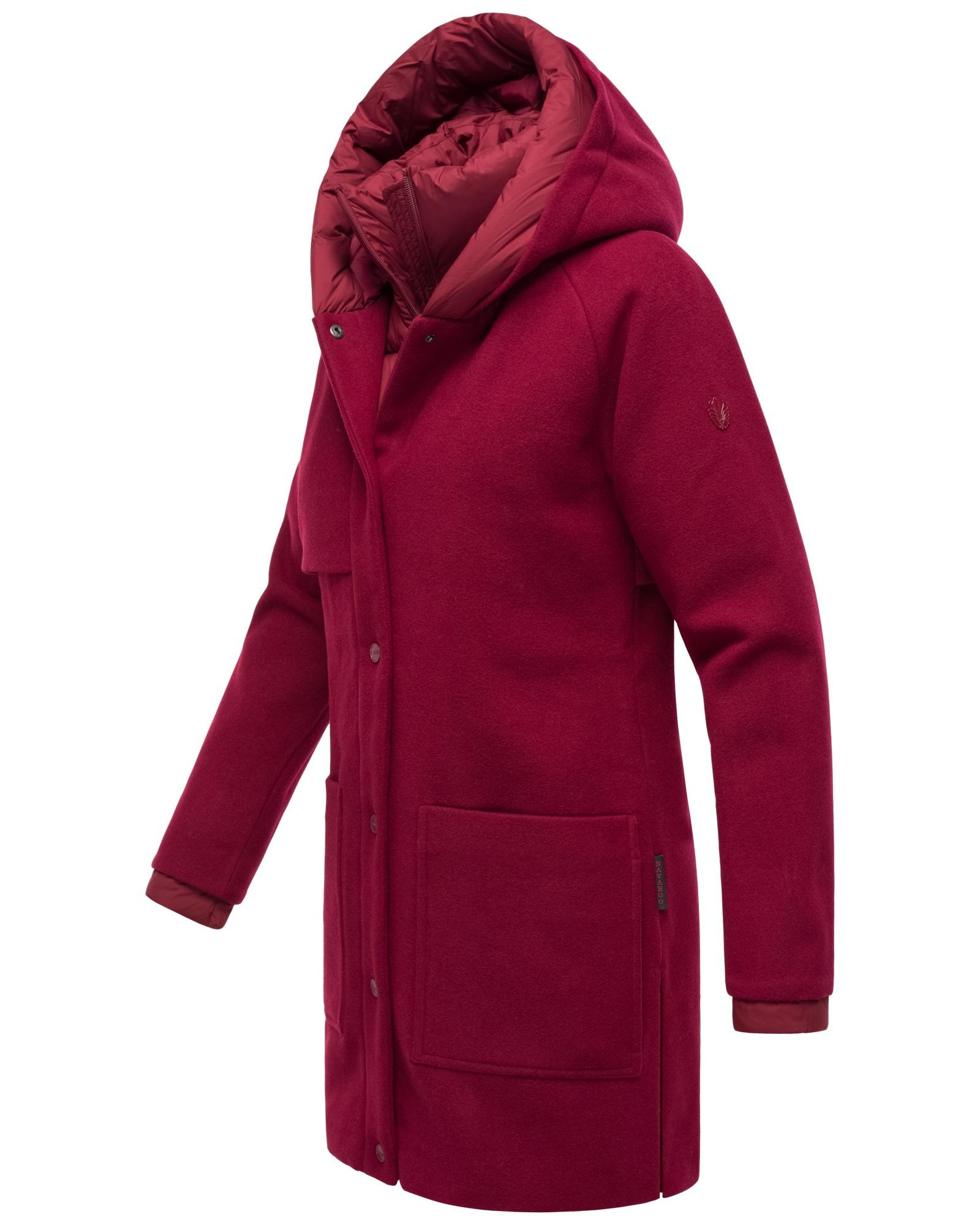 Navahoo Kurzmantel "Flauschwunder 14", Damen Mantel in Wolloptik mit abnehm günstig online kaufen