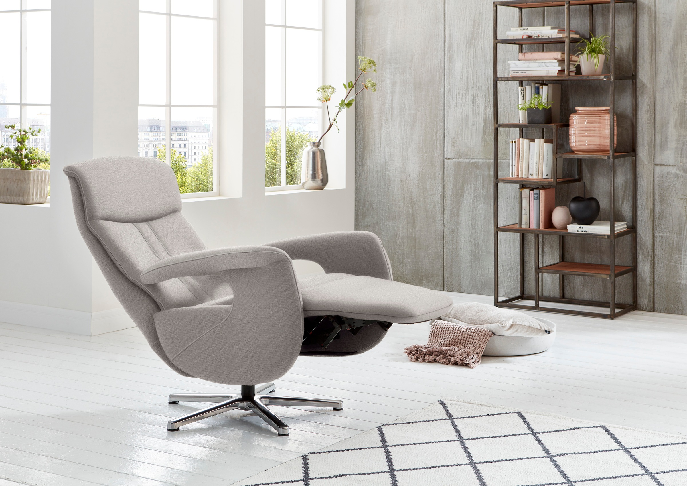 Die PlanBar Relaxsessel »MP-RS18073«, 360° drehbar, inkl. man. Kopfpolsterverstellung u. Relax-Funktion
