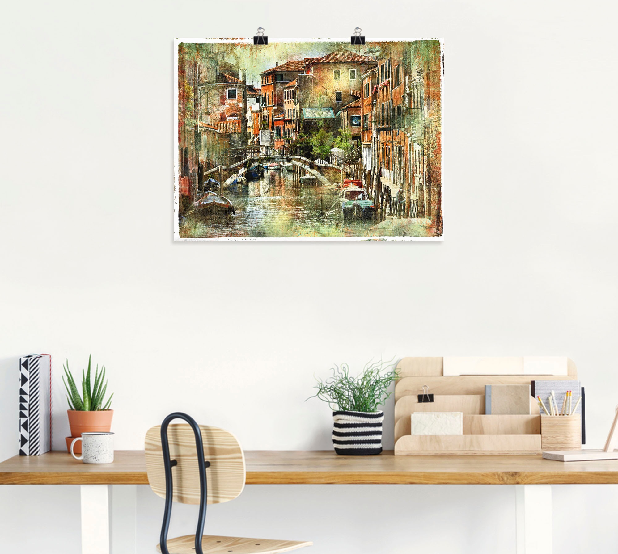 Artland Wandbild "Kanal in Venedig", Italien, (1 St.), als Leinwandbild, Po günstig online kaufen